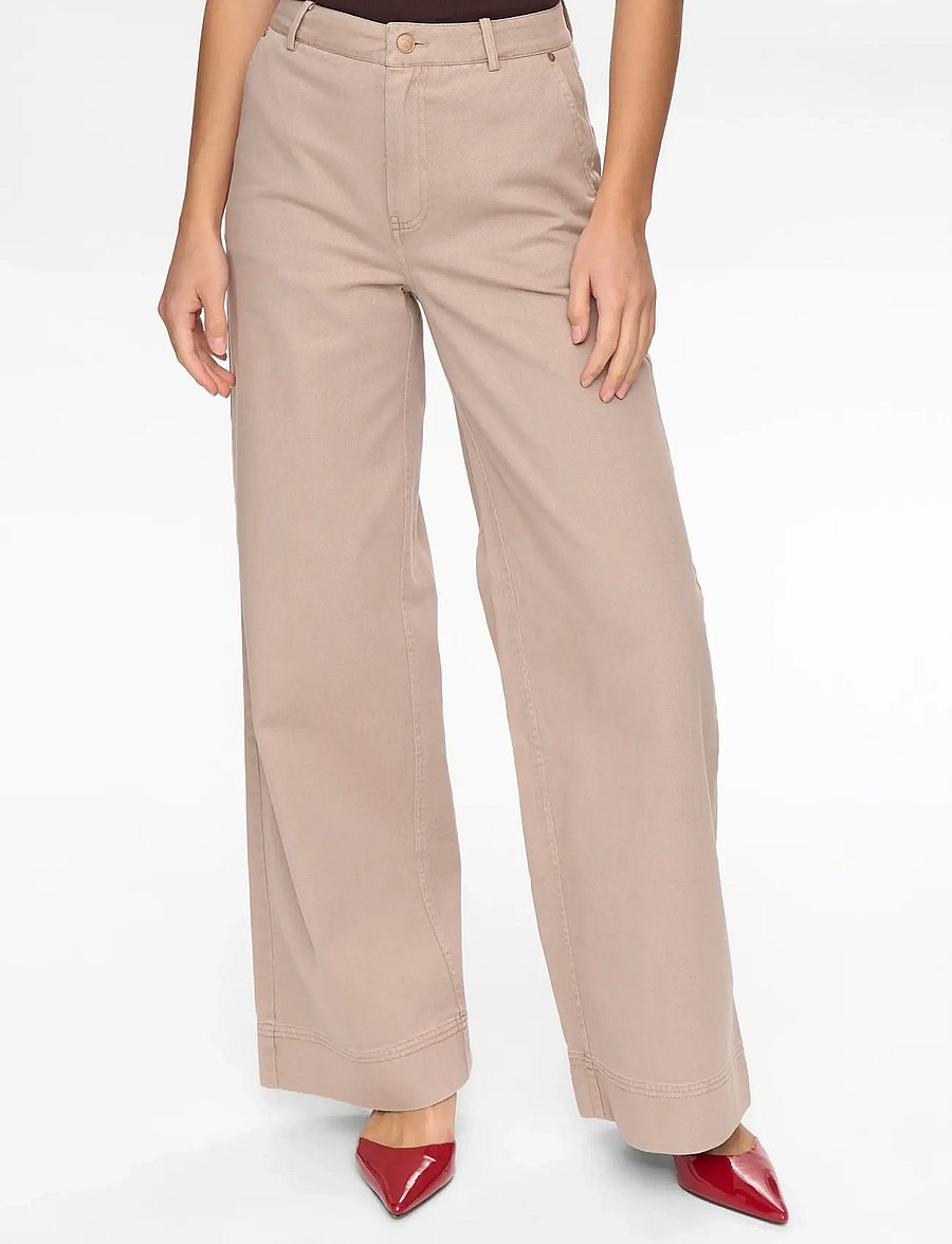 Nümph - NUMARIAM PANTS - hosen mit weitem bein - mushroom - 0