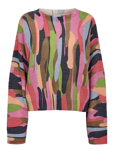 Nümph NUAMARA PULLOVER - Hversdagsleg Tíska - CAYENNE / multi