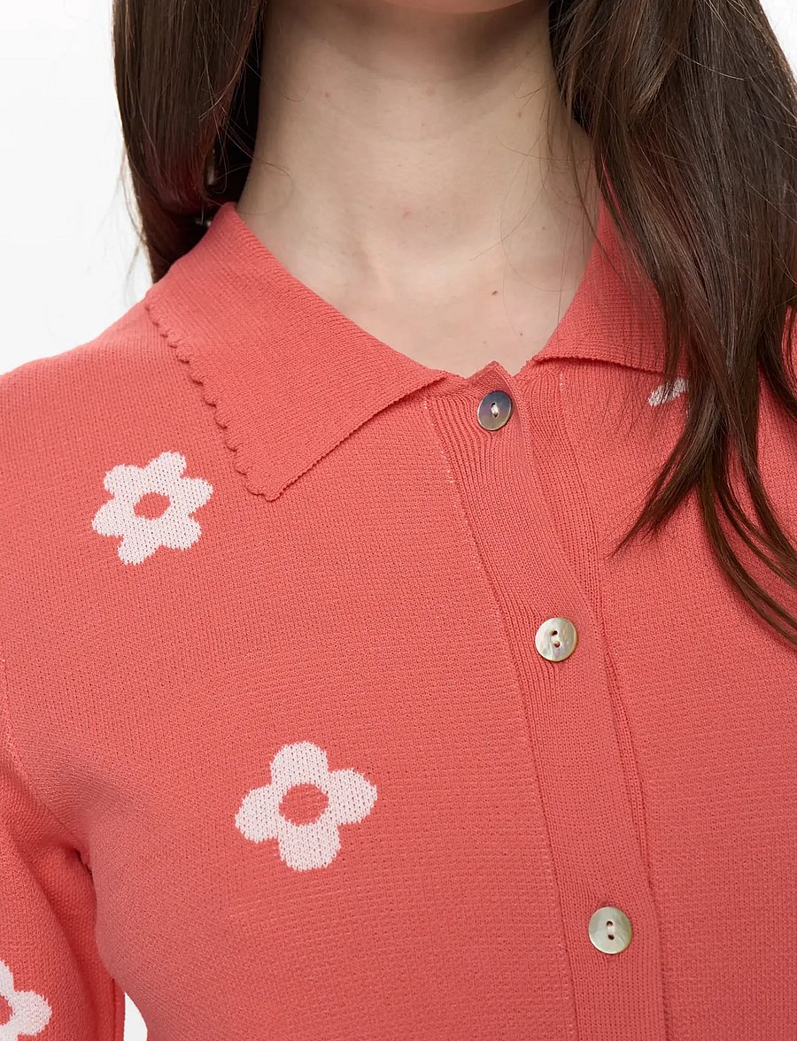 Nümph - NUMARGITTA CARDIGAN - cardigans - cayenne - 4