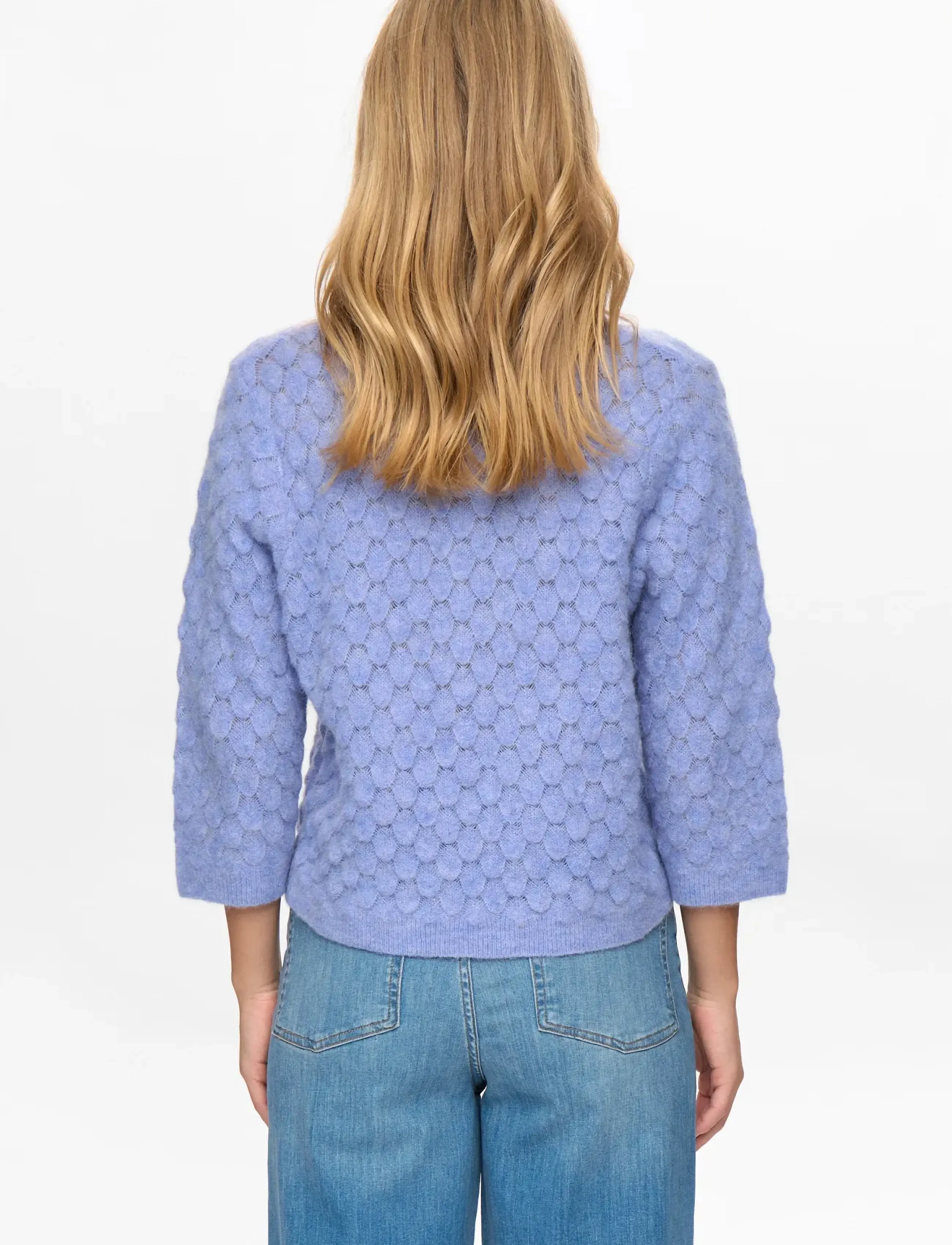 Nümph - NURIETTE LEAF POINTELLE PULLOVER - pullover - hydrangea - 3