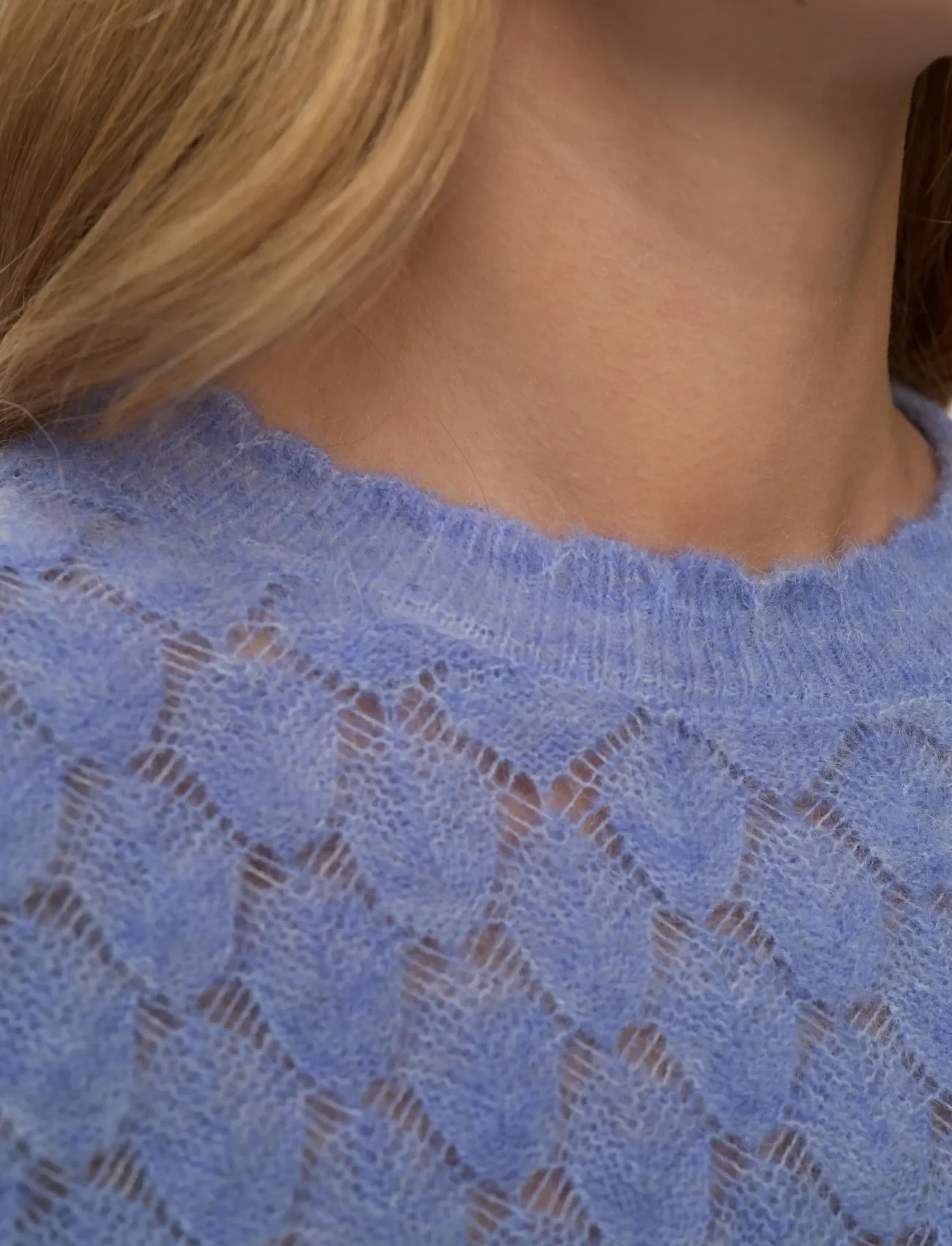 Nümph - NURIETTE LEAF POINTELLE PULLOVER - pullover - hydrangea - 5