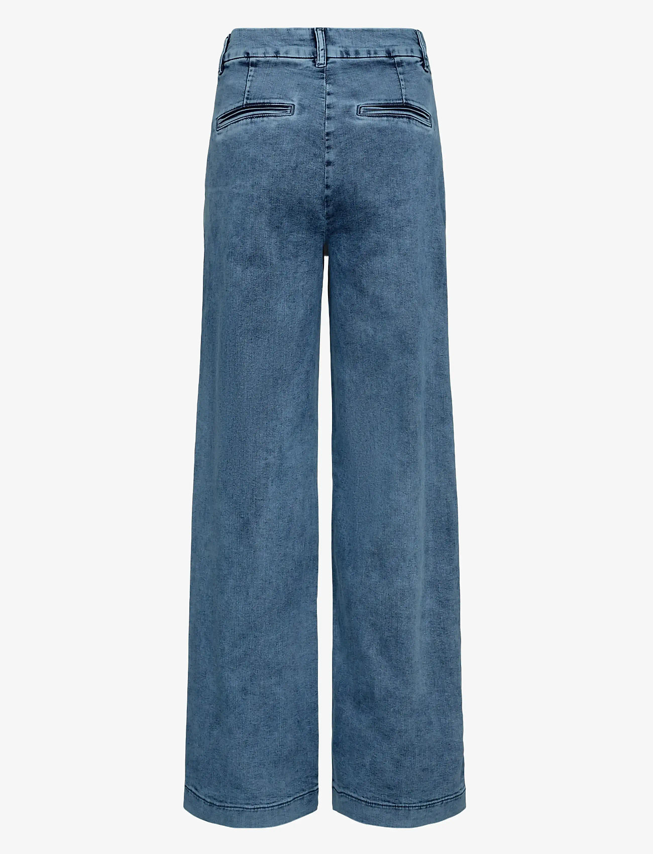 Nümph - NUAMBER - HR WIDE ACID JEANS - laia säärega teksad - medium blue denim - 1
