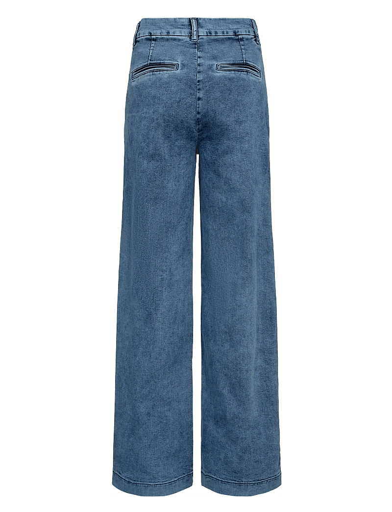 Nümph - NUAMBER - HR WIDE ACID JEANS - laia säärega teksad - medium blue denim - 1