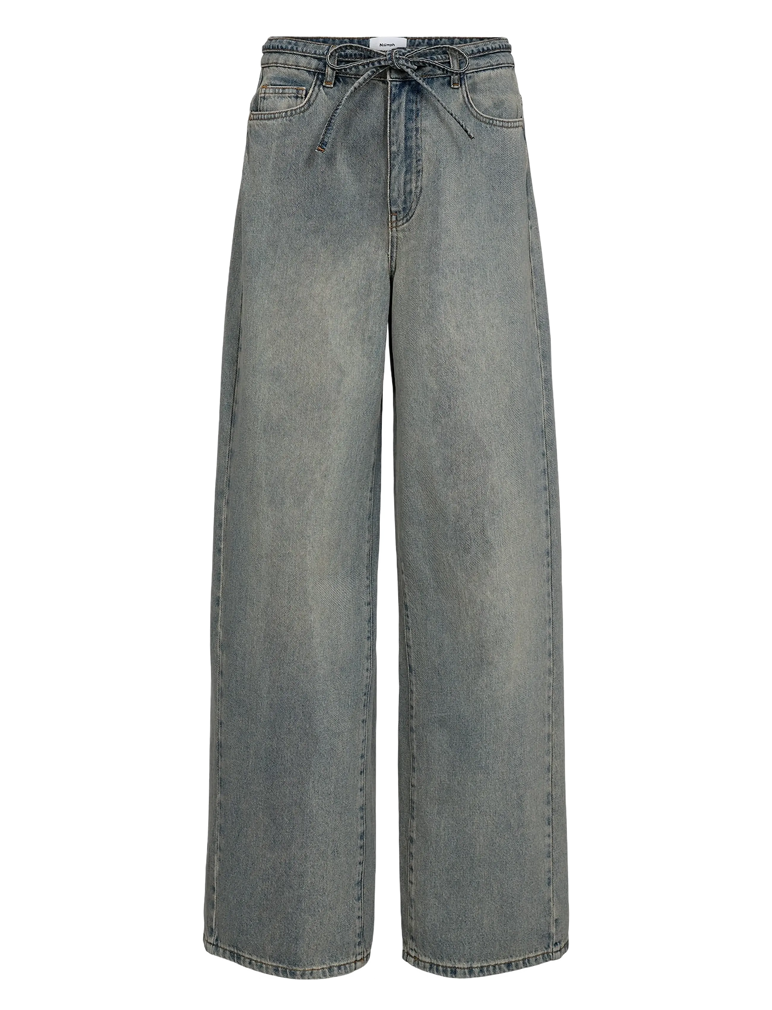 Nümph NUBROOKLYN - HR WIDE TINTED JEANS - Jeans - LIGHT TINTED BLUE DENIM / blue