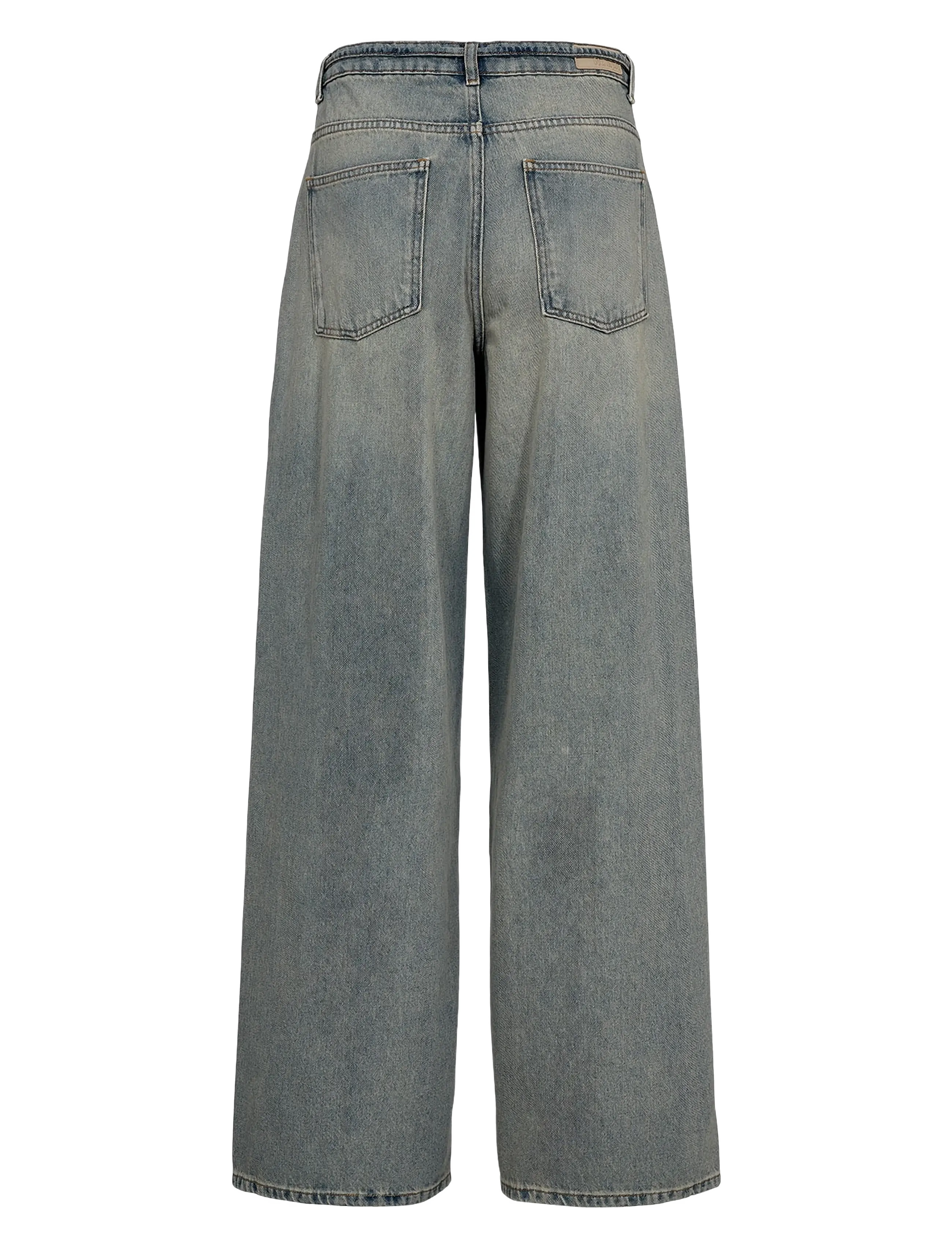 Nümph - NUBROOKLYN - HR WIDE TINTED JEANS - hosen mit weitem bein - light tinted blue denim - 2