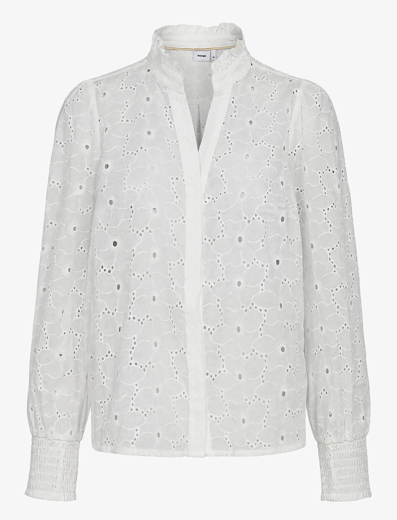 Nümph - NULELA SHIRT - långärmade blusar - bright white - 1