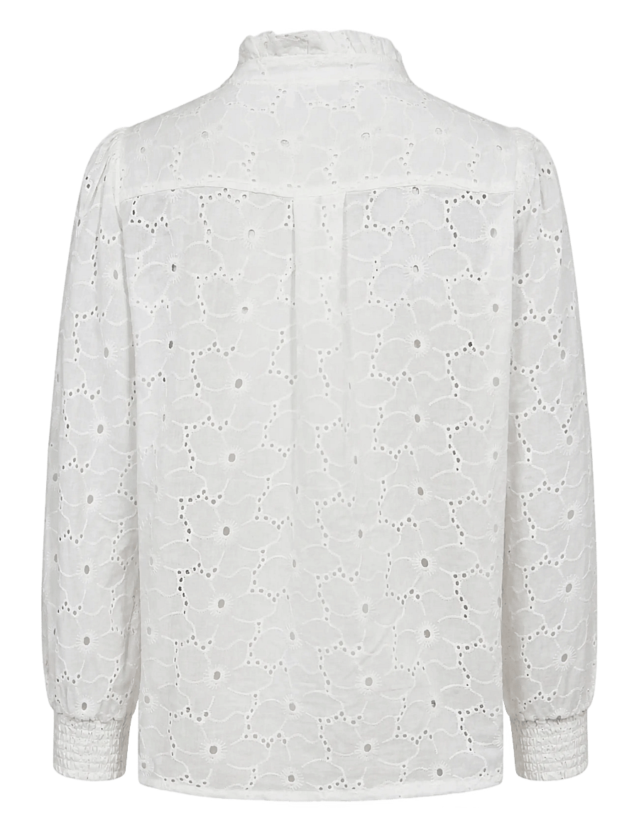 Nümph - NULELA SHIRT - långärmade blusar - bright white - 2