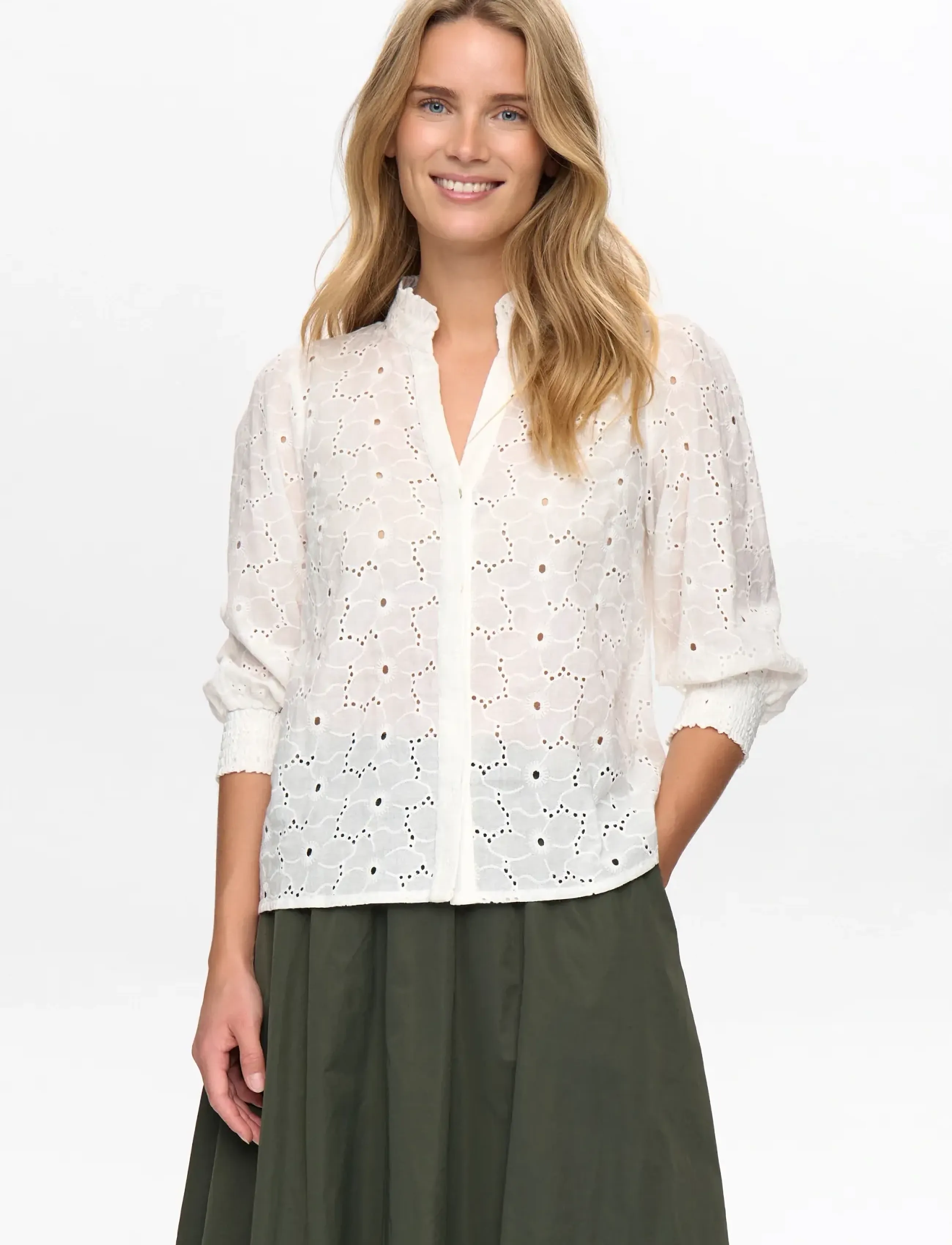 Nümph NULELA SHIRT - Blusen & Hemden - BRIGHT WHITE / white