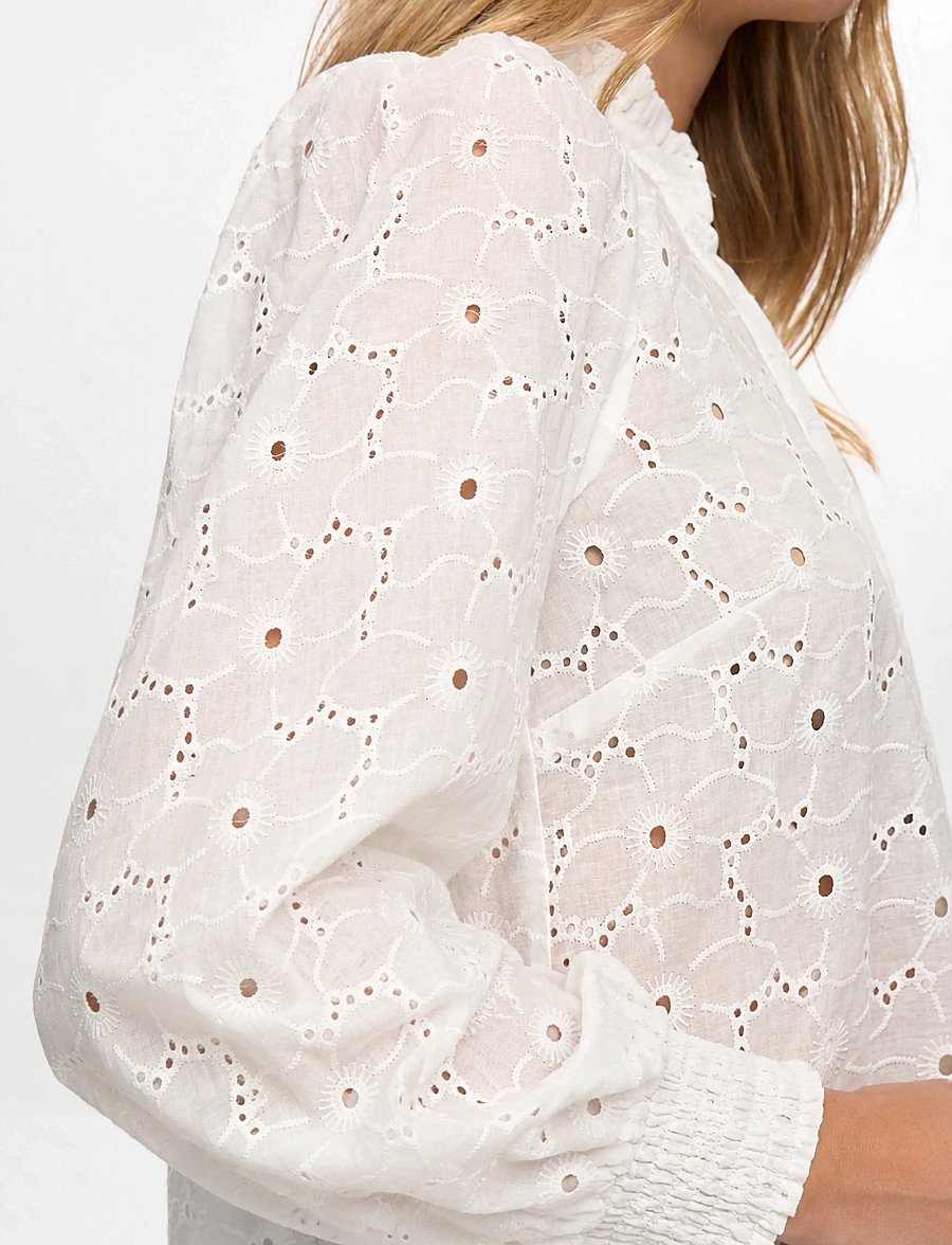 Nümph - NULELA SHIRT - långärmade blusar - bright white - 3