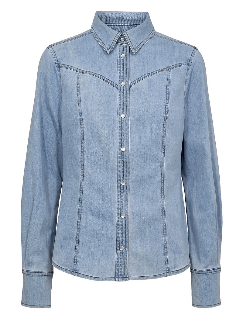 Nümph - NUALETTA - SHIRT - denimskjorter - light blue denim - 0