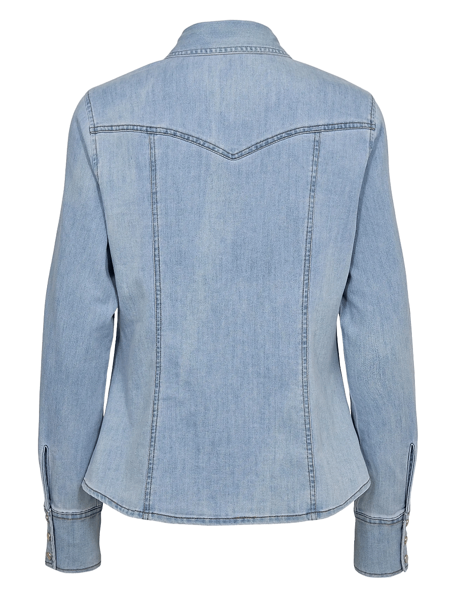 Nümph - NUALETTA - SHIRT - džinsiniai marškiniai - light blue denim - 1