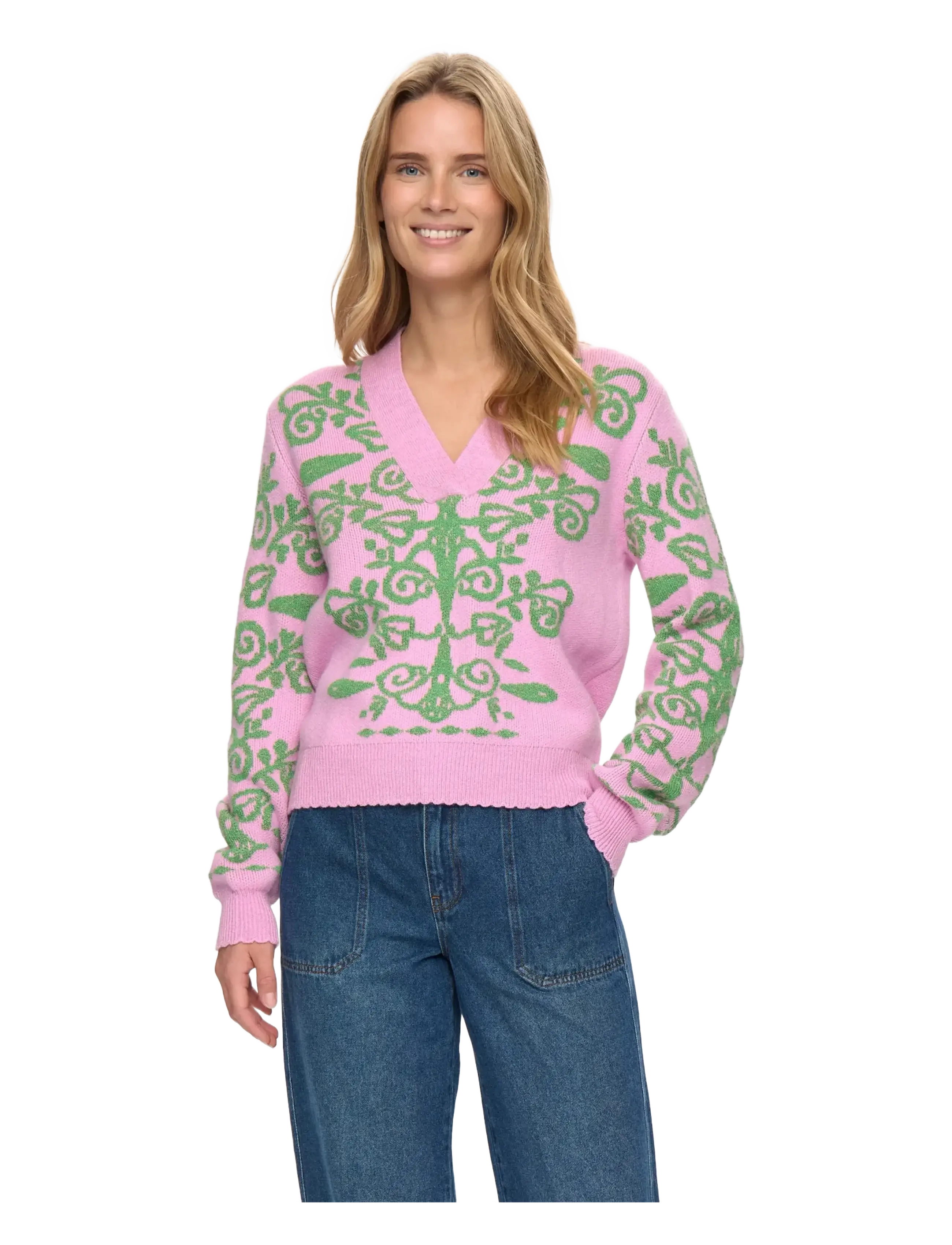 NÜMPH Nuseida Pullover Pink - XL - Damen