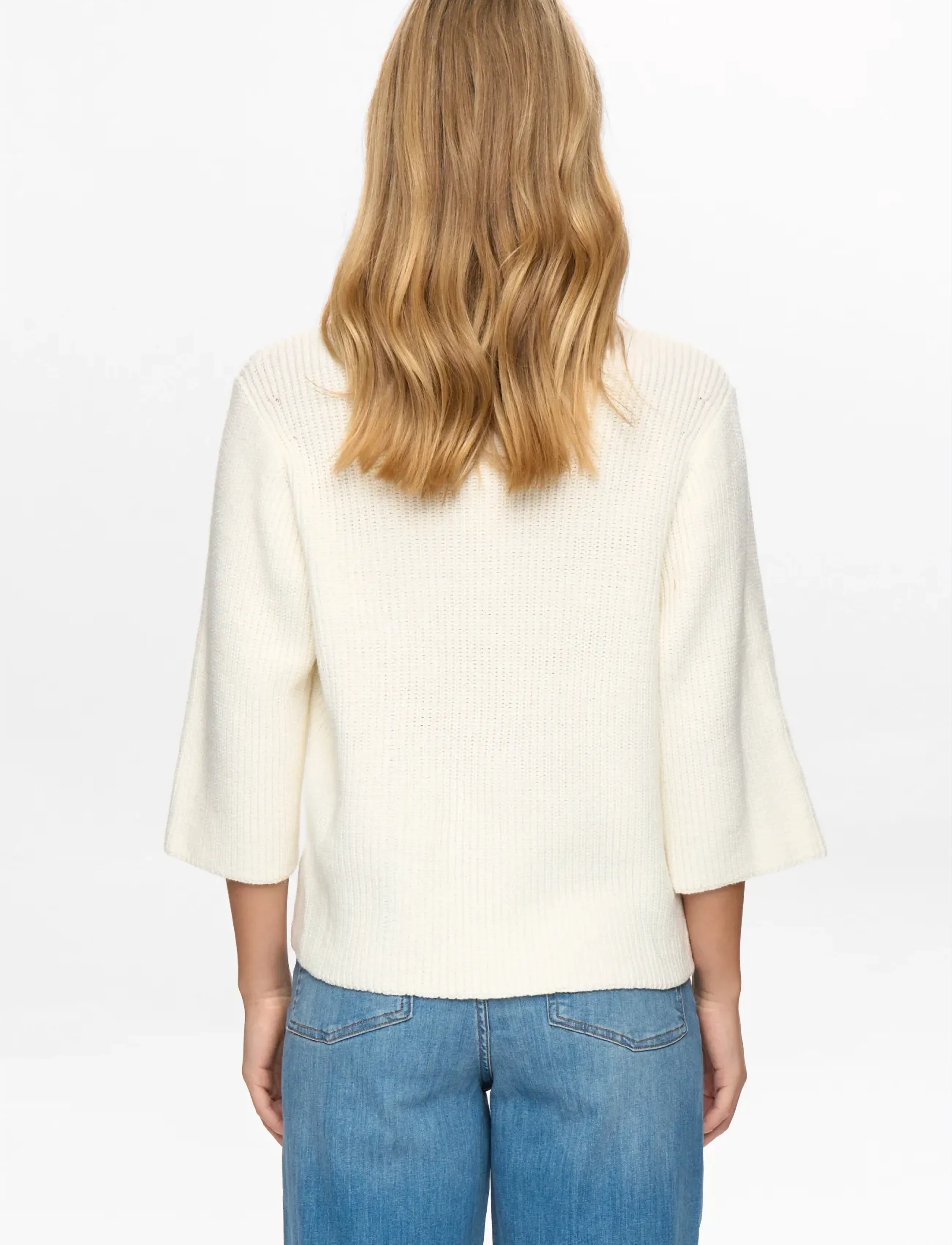 Nümph - NUMARSIE SS PULLOVER - tröjor - cloud dancer - 4