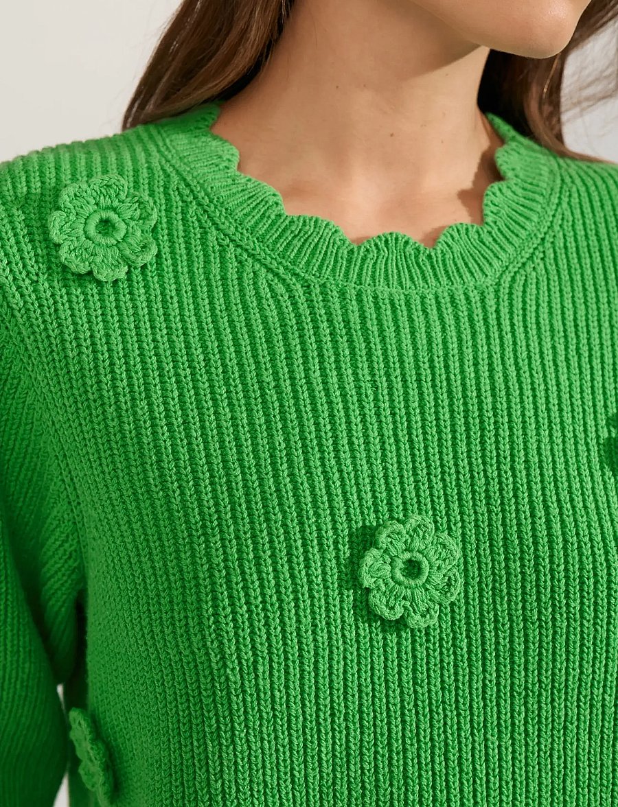 Nümph - NUMARSIE SS PULLOVER - jumpers - vibrant green - 4
