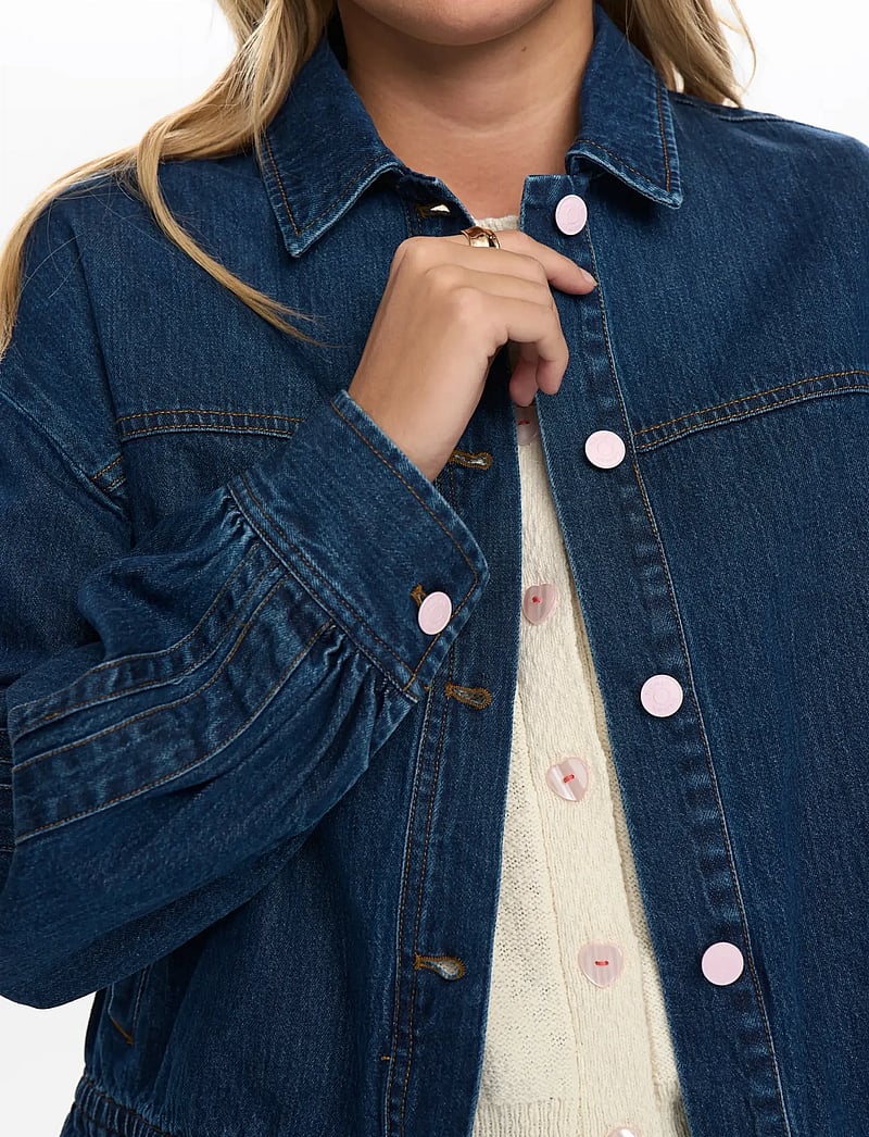 Nümph - NUADDISON JACKET - forårsjakker - medium blue denim - 5