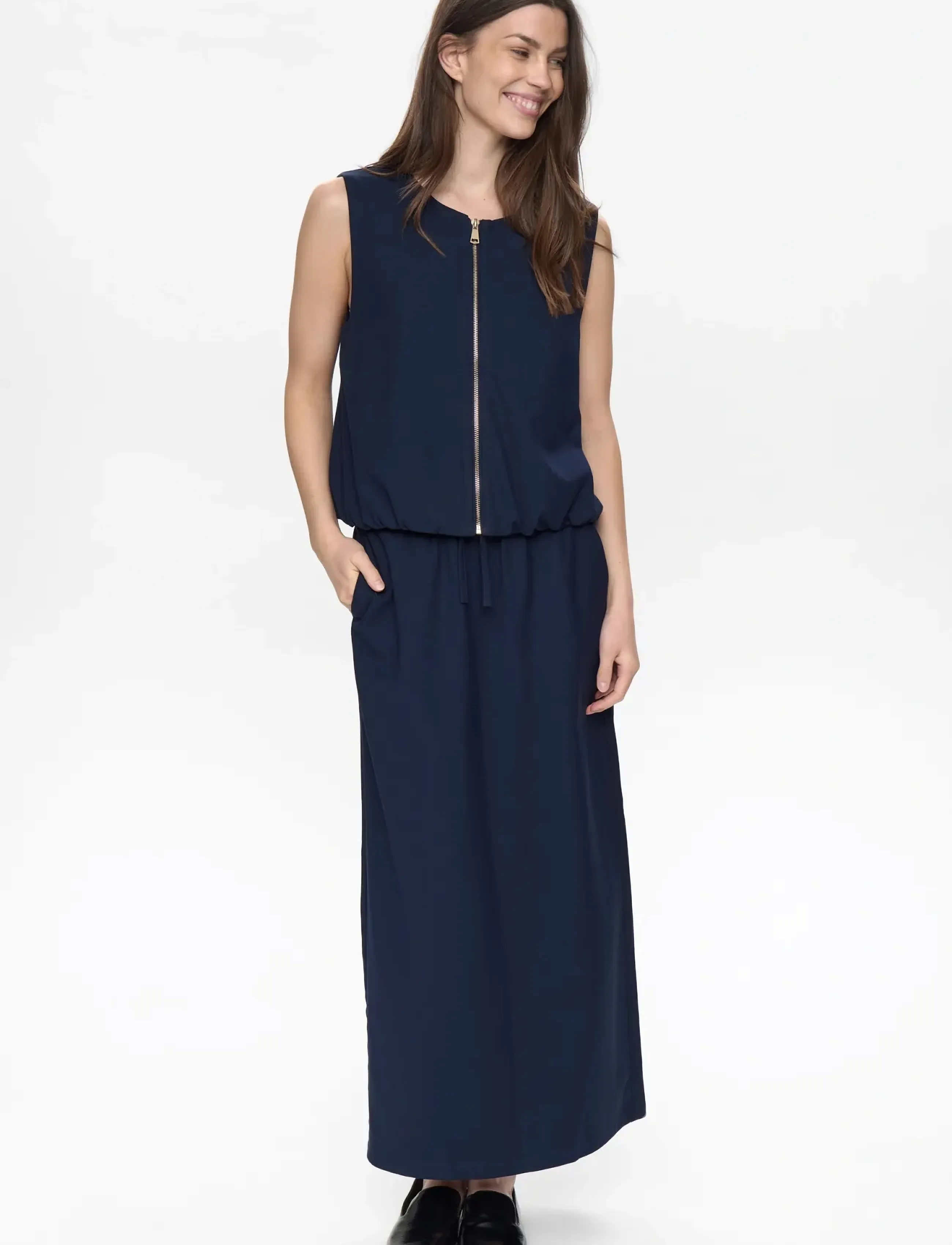 Nümph Nujulia Vest, Kvinder, Lynlås Vest, Navy, Str: 34