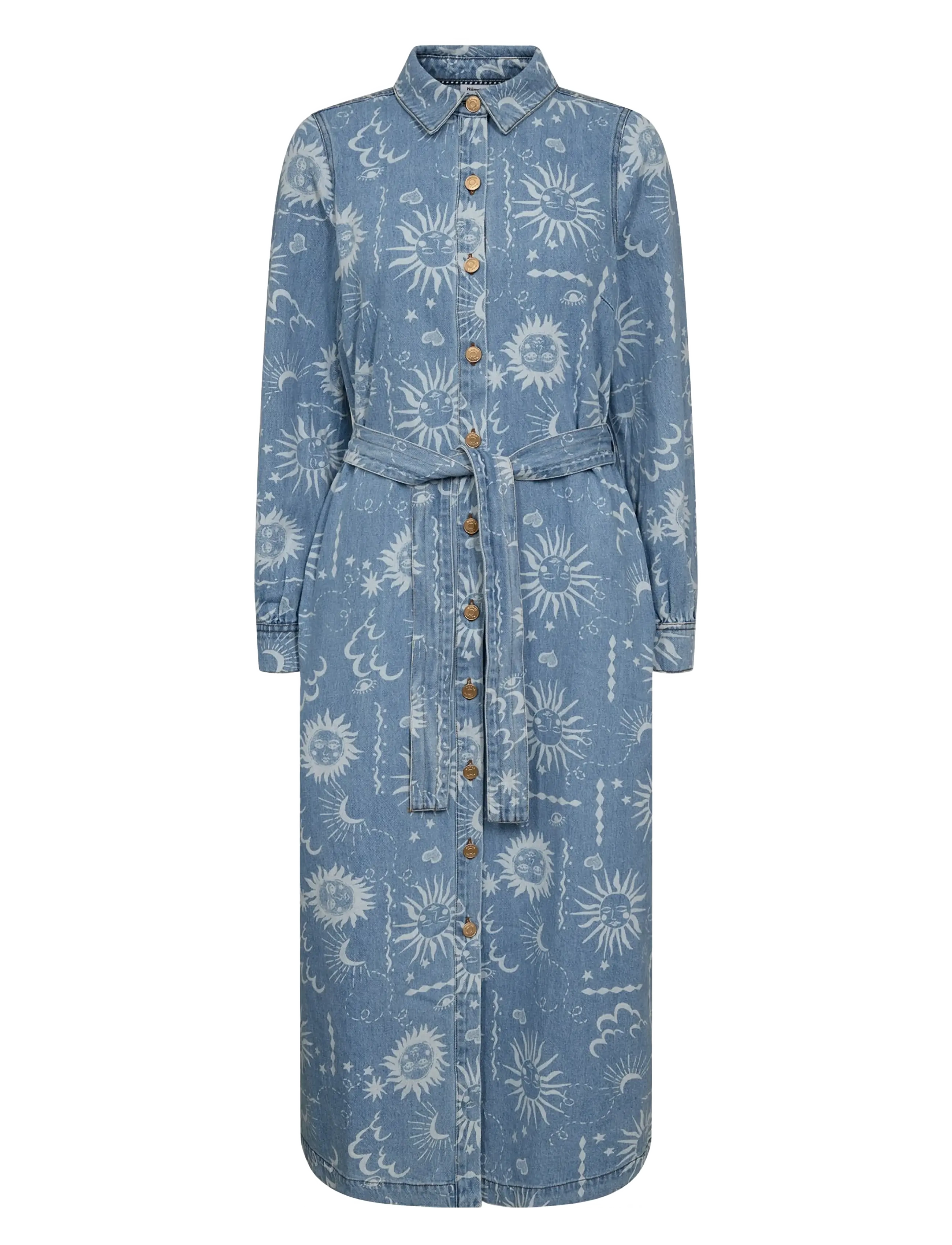 Nümph NUGISELLY DRESS - Kleider - LIGHT BLUE DENIM / blue