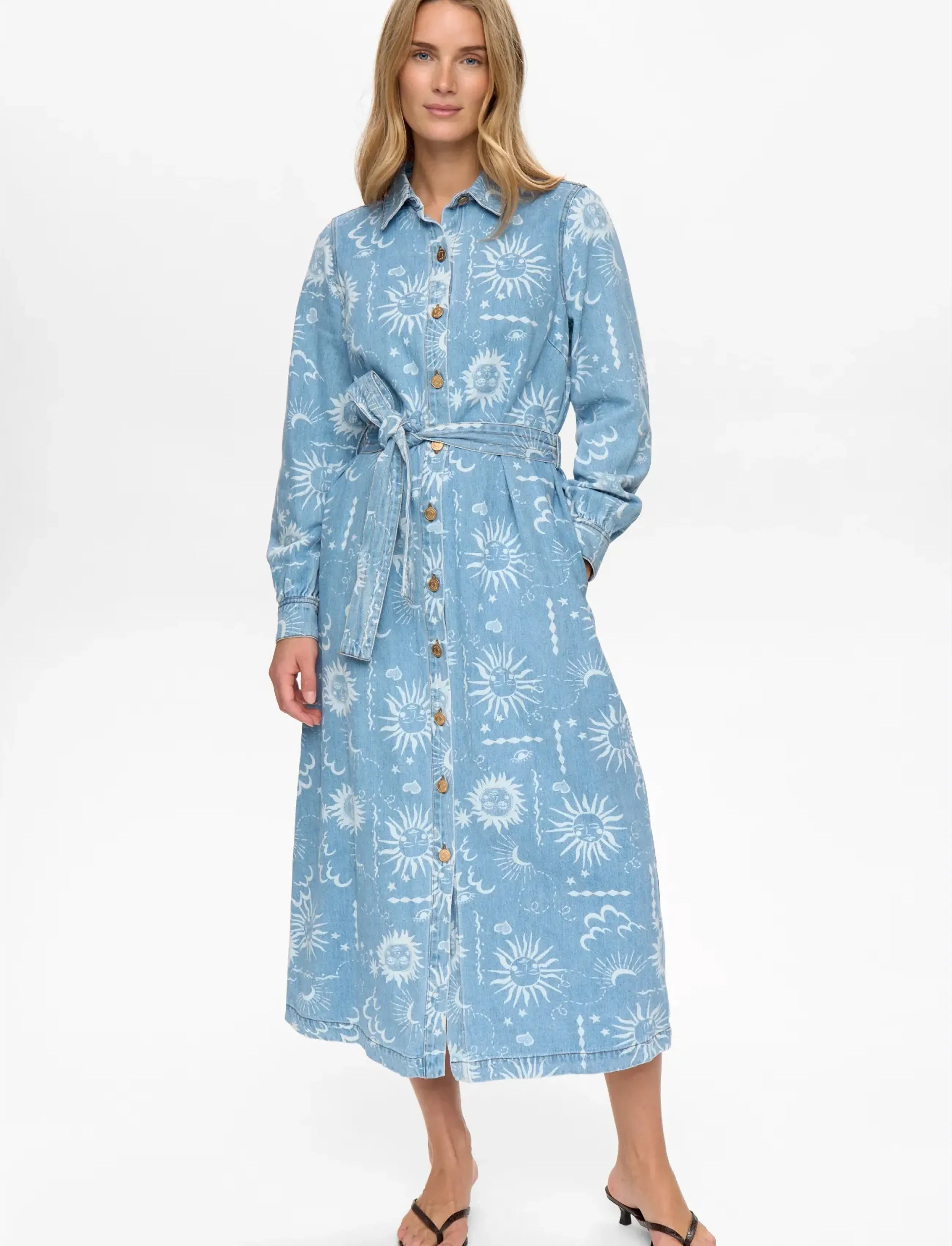 Nümph NUGISELLY DRESS - Nyheter - LIGHT BLUE DENIM / blue