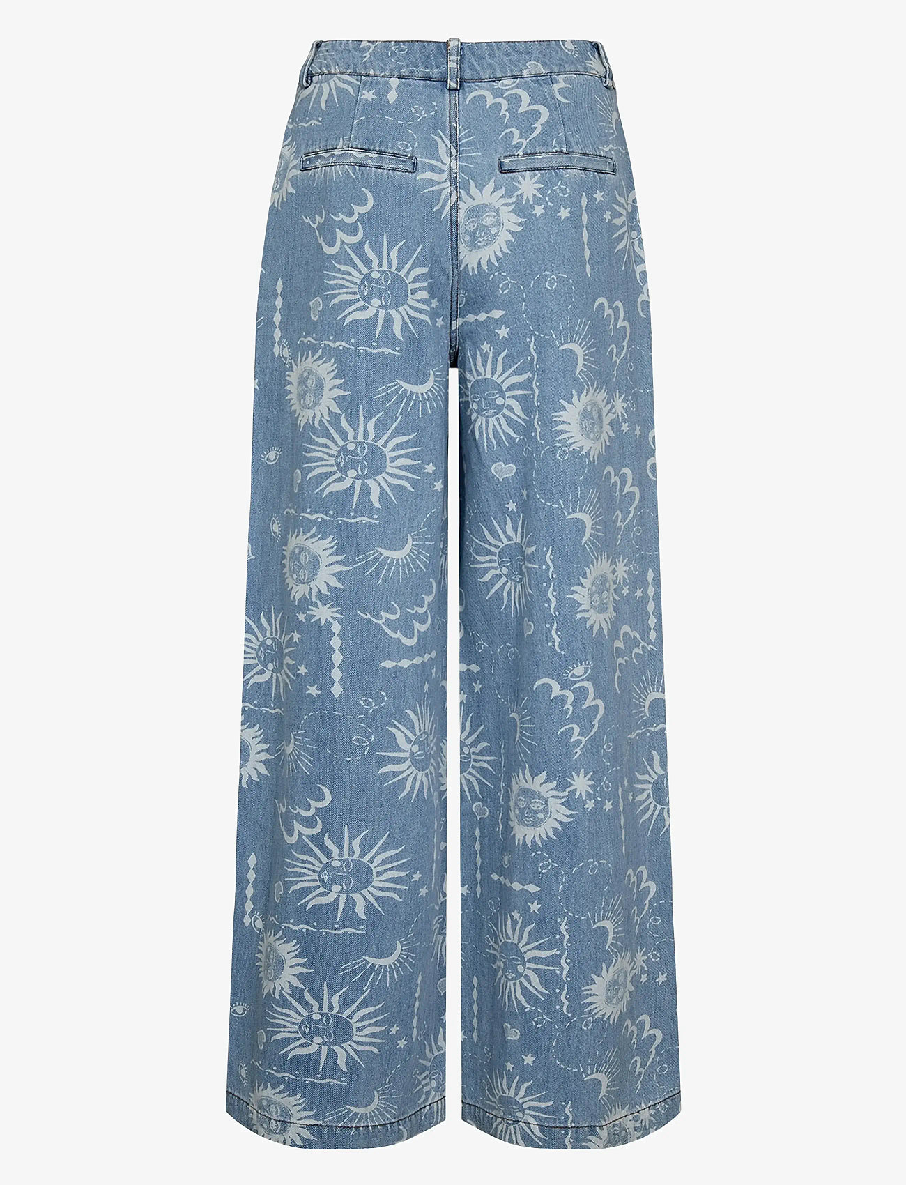 Nümph - NUGISELLY HR WIDE JEANS - laia säärega teksad - light blue denim - 2