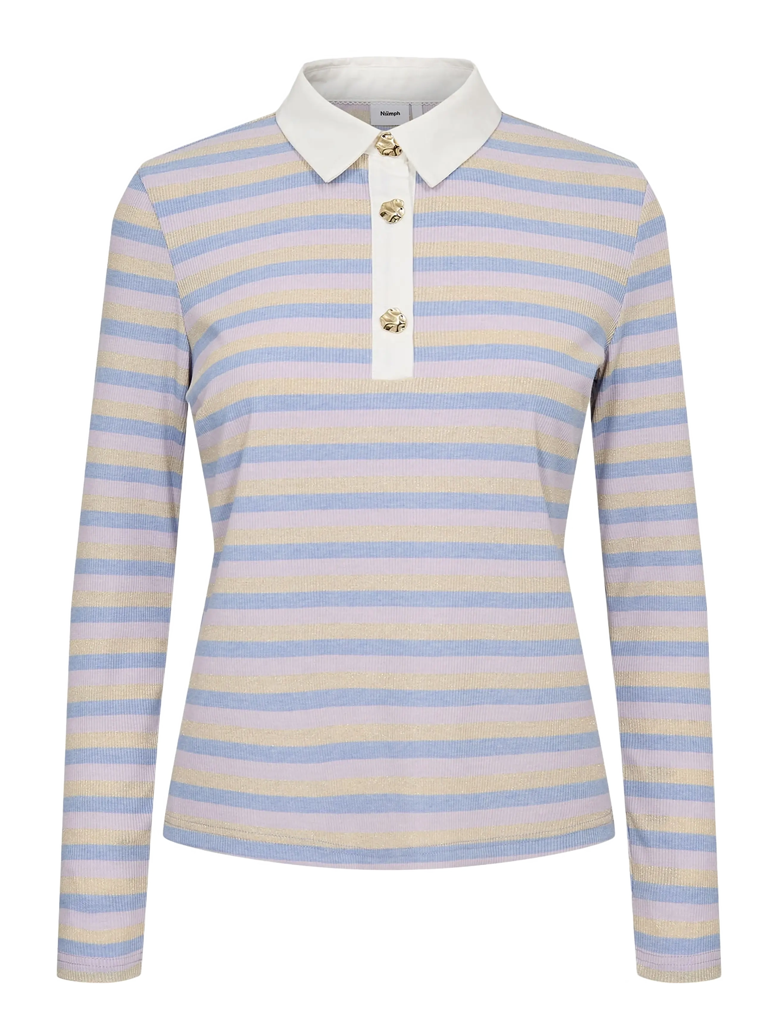 Nümph NUGRANADA LS POLO - Tøj - HYDRANGEA / multi