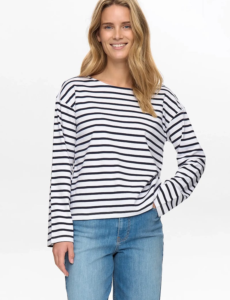 Nümph - NUHIRA LS BLOUSE - GOTS - langärmlige tops - dark sapphire - 0