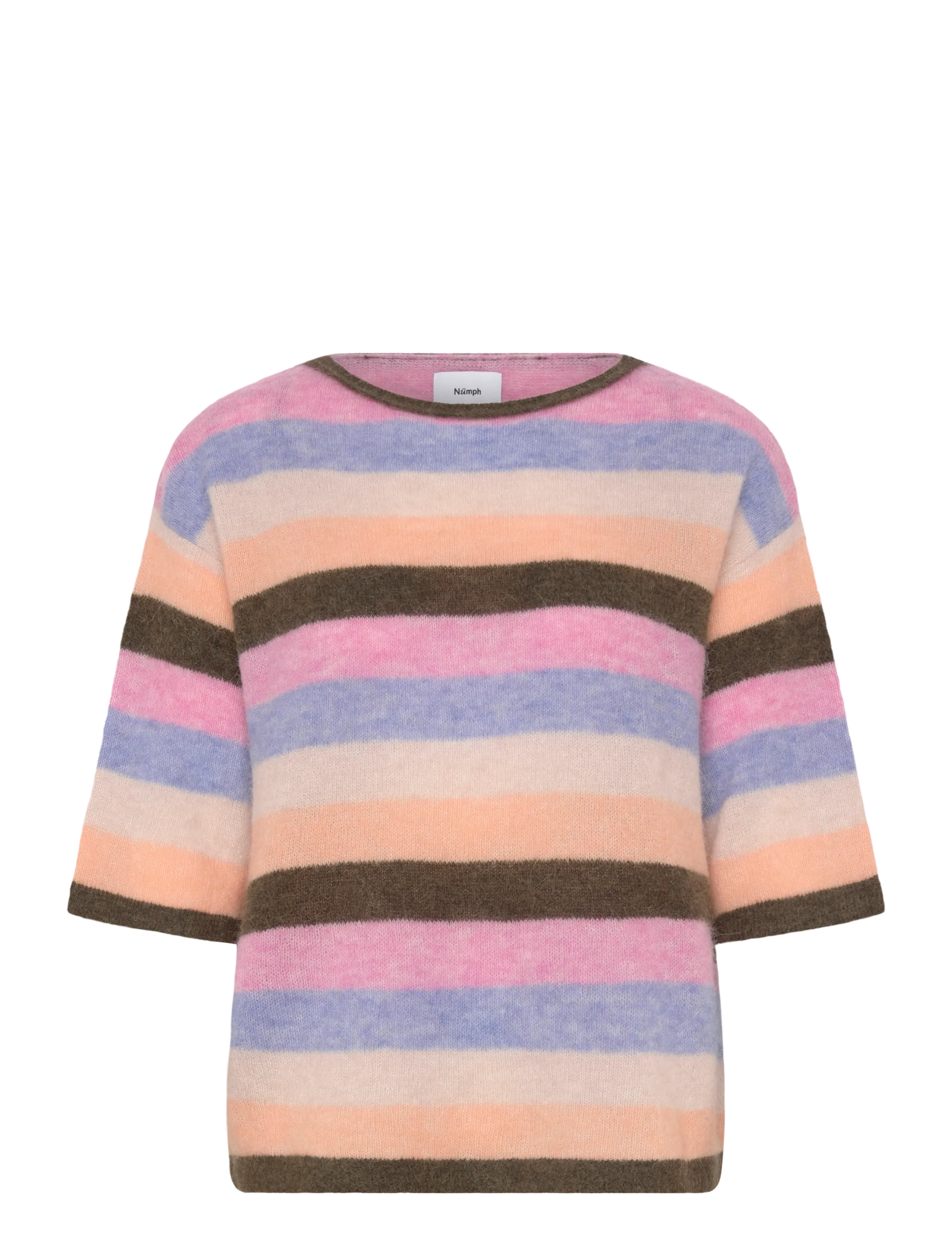 NÜMPH Nuriette Stripy Ss Pullover Patterned - M - Damen