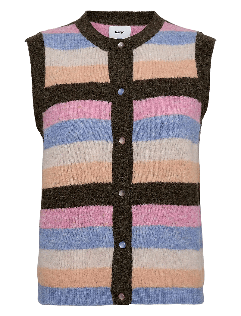 Nümph - NURIETTE STRIPY VEST - kootud vestid - sea turtle - 0