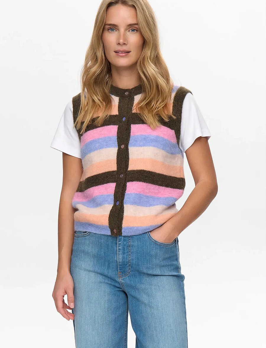 Nümph - NURIETTE STRIPY VEST - strikveste - sea turtle - 5