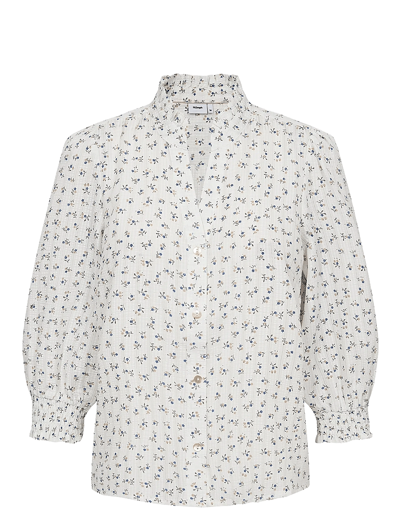 Nümph - NUFENJA SHIRT - blouses met lange mouwen - gray blue - 1