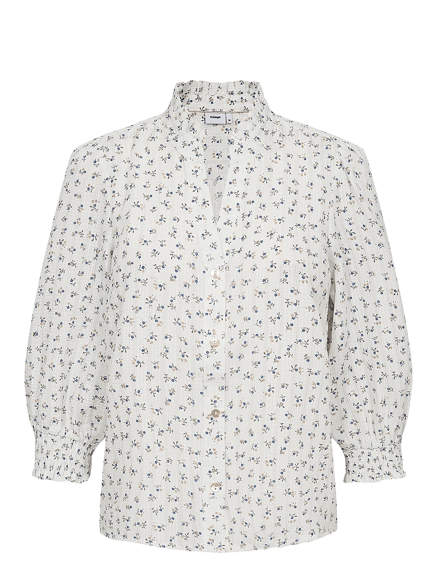 Nümph - NUFENJA SHIRT - langärmelige blusen - gray blue - 1