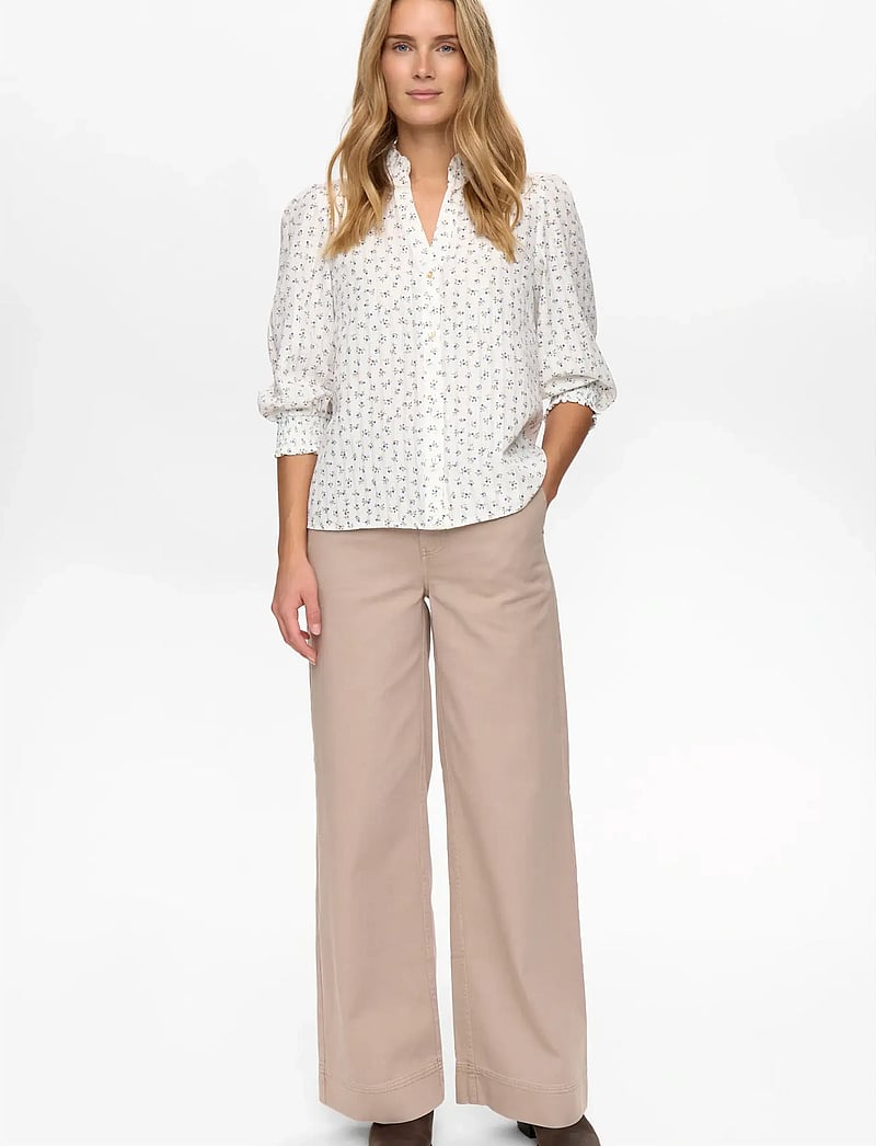 Nümph - NUFENJA SHIRT - blouses met lange mouwen - gray blue - 0