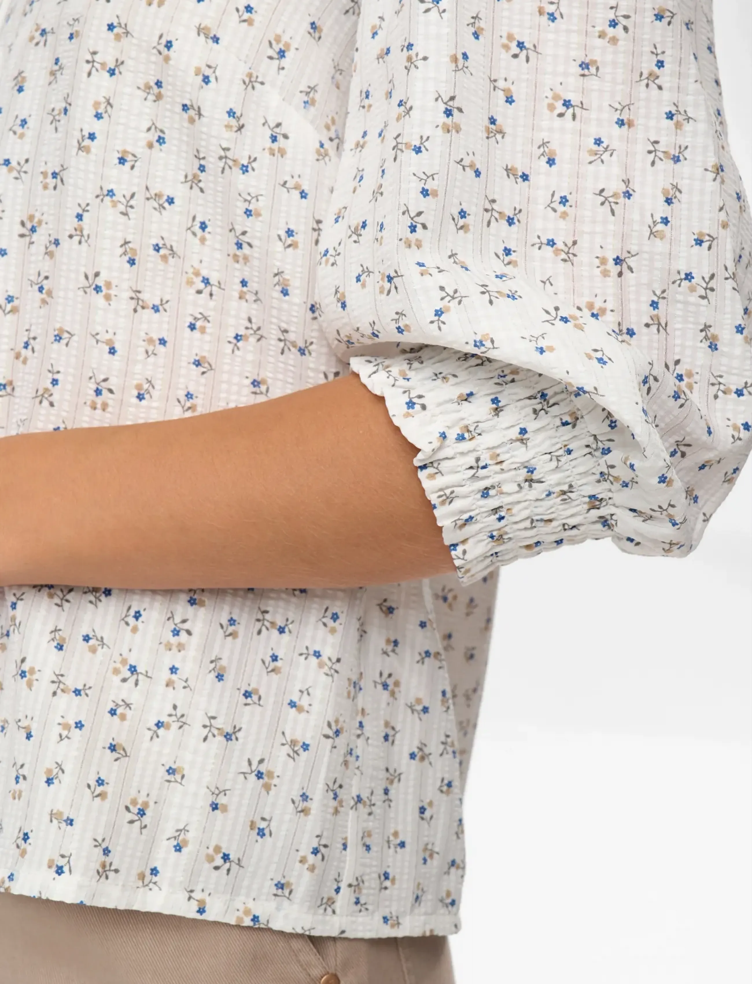 Nümph - NUFENJA SHIRT - langærmede bluser - gray blue - 5
