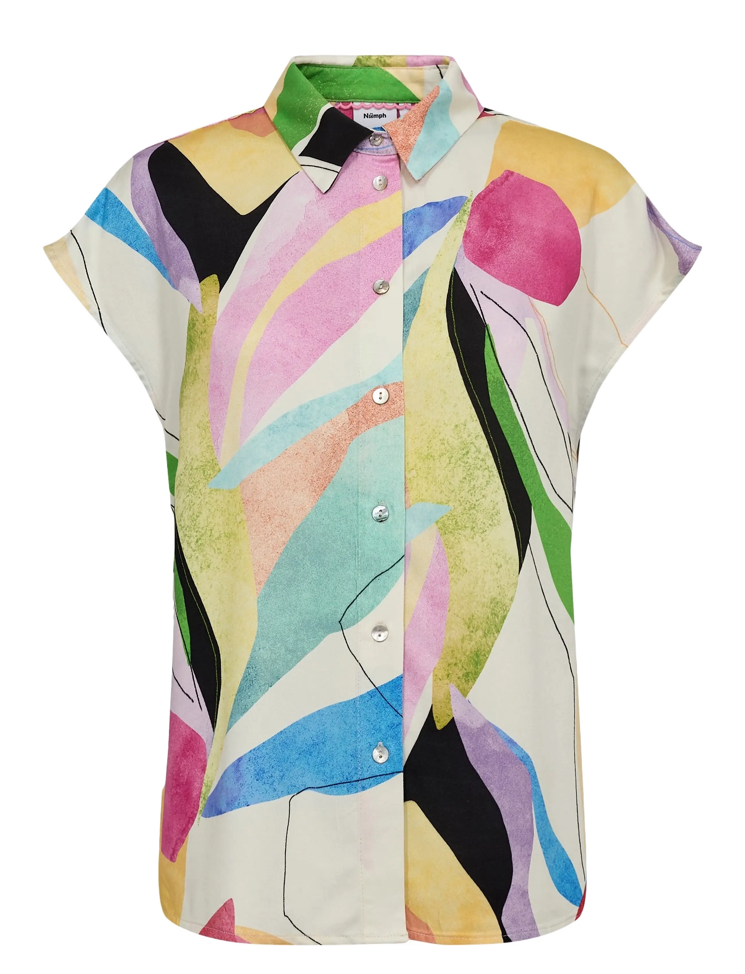 Nümph NUADELINE SL SHIRT - Kortærmede skjorter - PEONY / multi