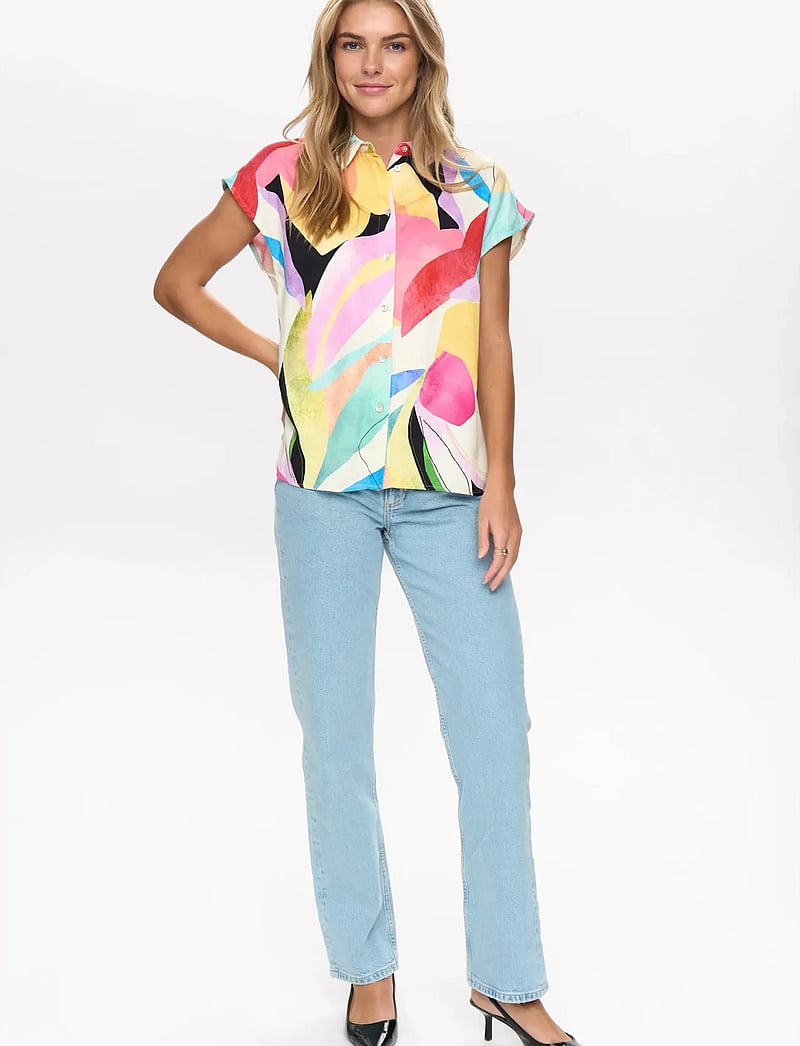 Nümph - NUADELINE SL SHIRT - lühikeste varrukatega särgid - peony - 3