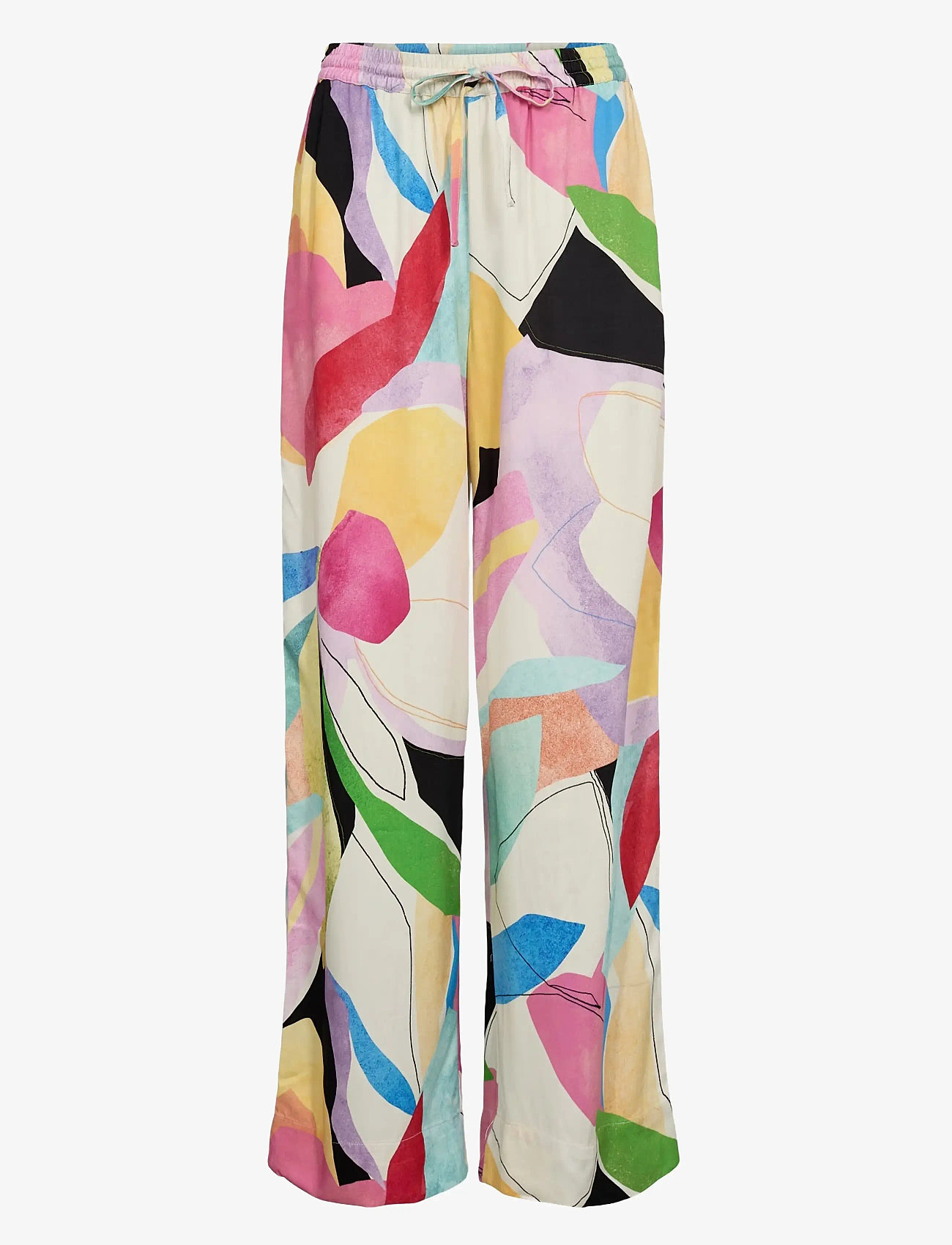 Nümph - NUADELINE PANTS - wide leg trousers - peony - 1