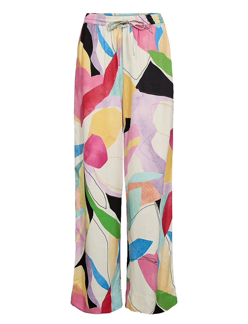 Nümph - NUADELINE PANTS - wide leg trousers - peony - 1