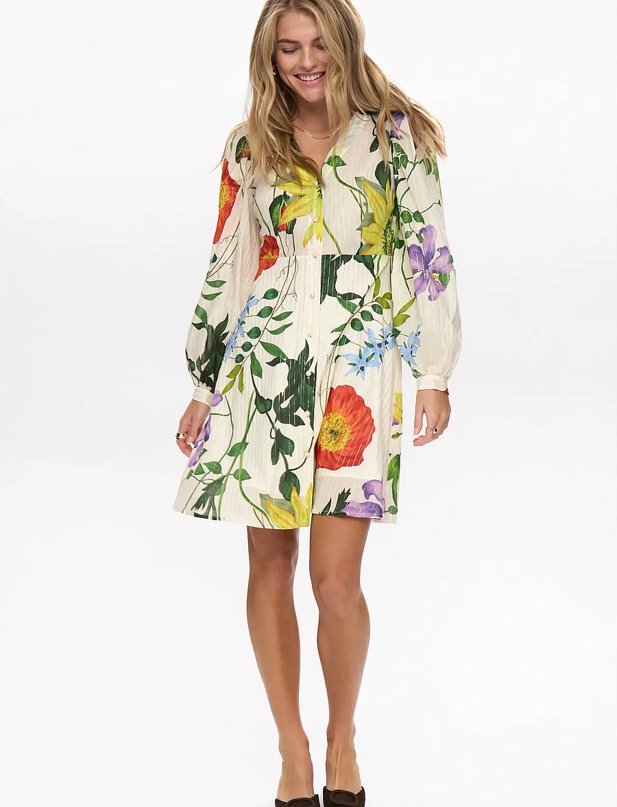 Nümph - NUBELISA DRESS - summer dresses - pristine - 5