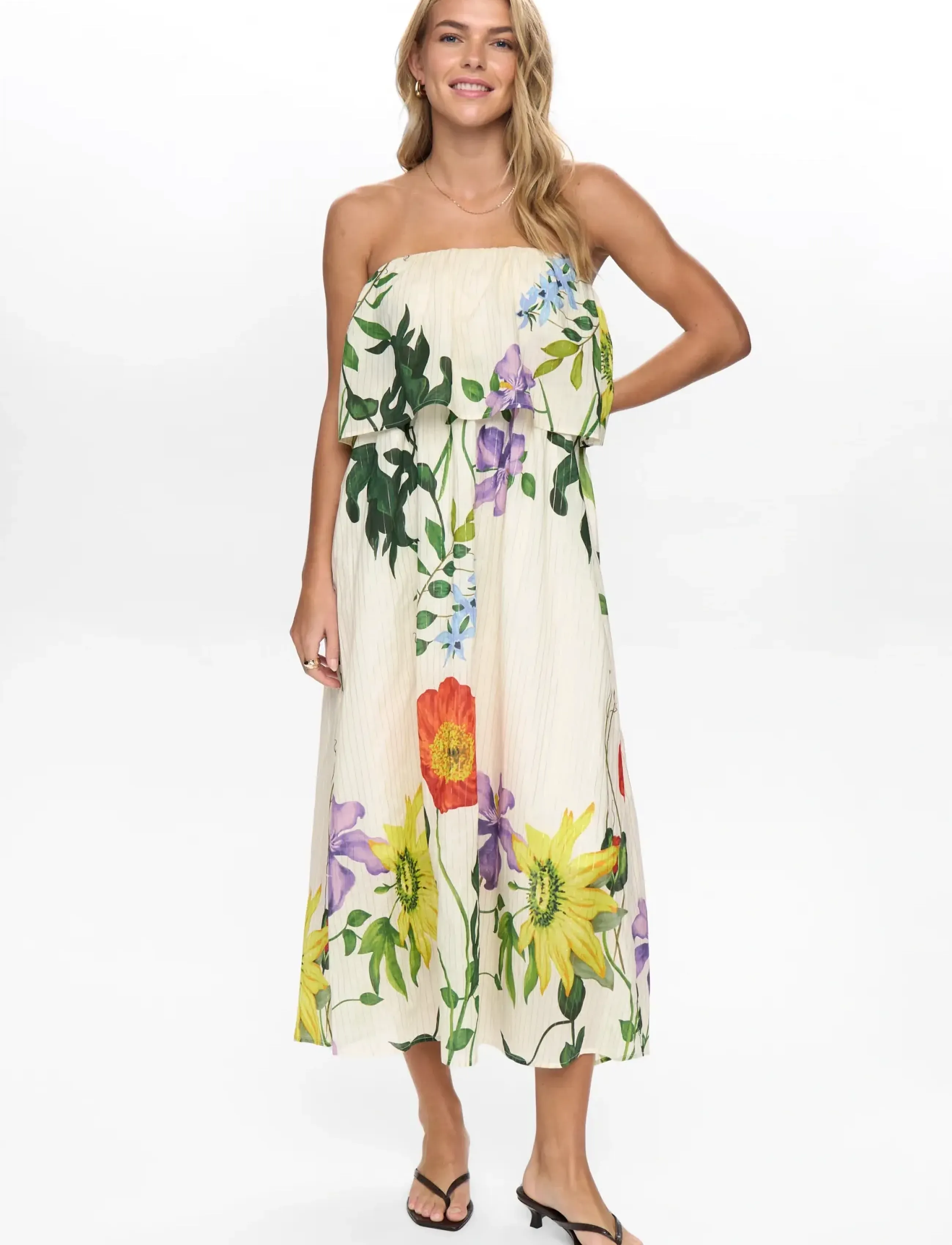 Nümph NUBELISA MAXI DRESS - Occasionwear - PRISTINE / multi