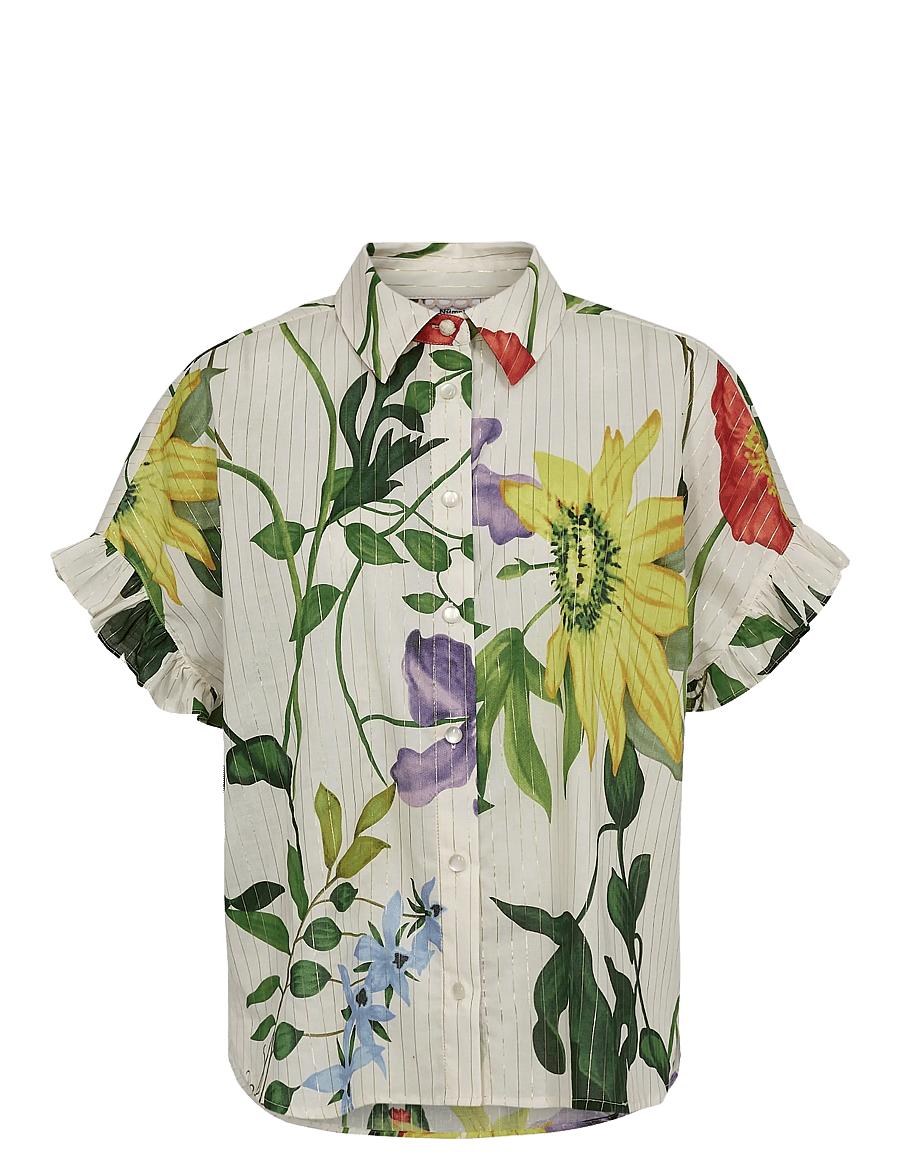 Nümph - NUBELISA SLEEVELESS SHIRT - kortærmede skjorter - pristine - 1