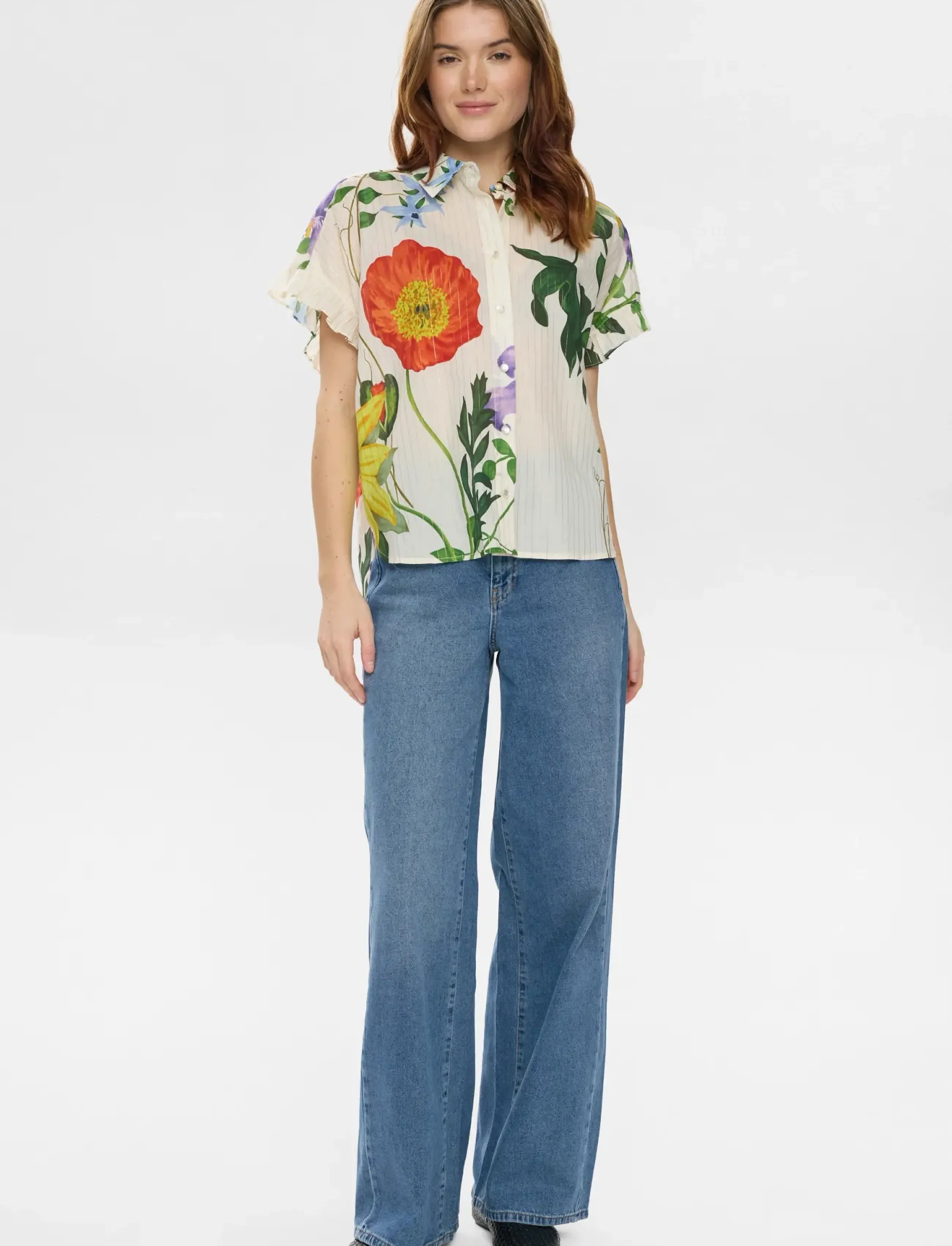 Nümph NUBELISA SLEEVELESS SHIRT - Shirts - PRISTINE / multi