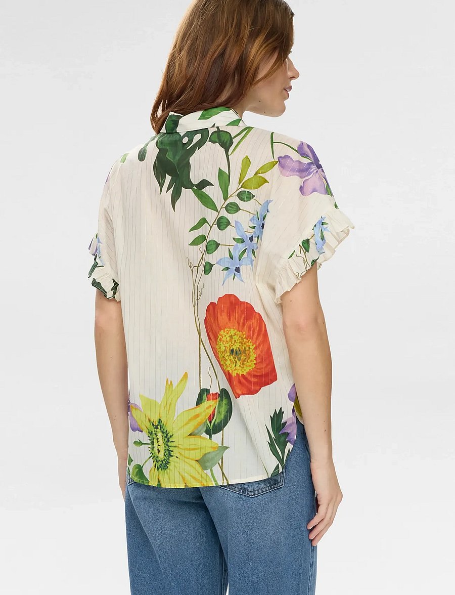 Nümph - NUBELISA SLEEVELESS SHIRT - kortærmede skjorter - pristine - 3