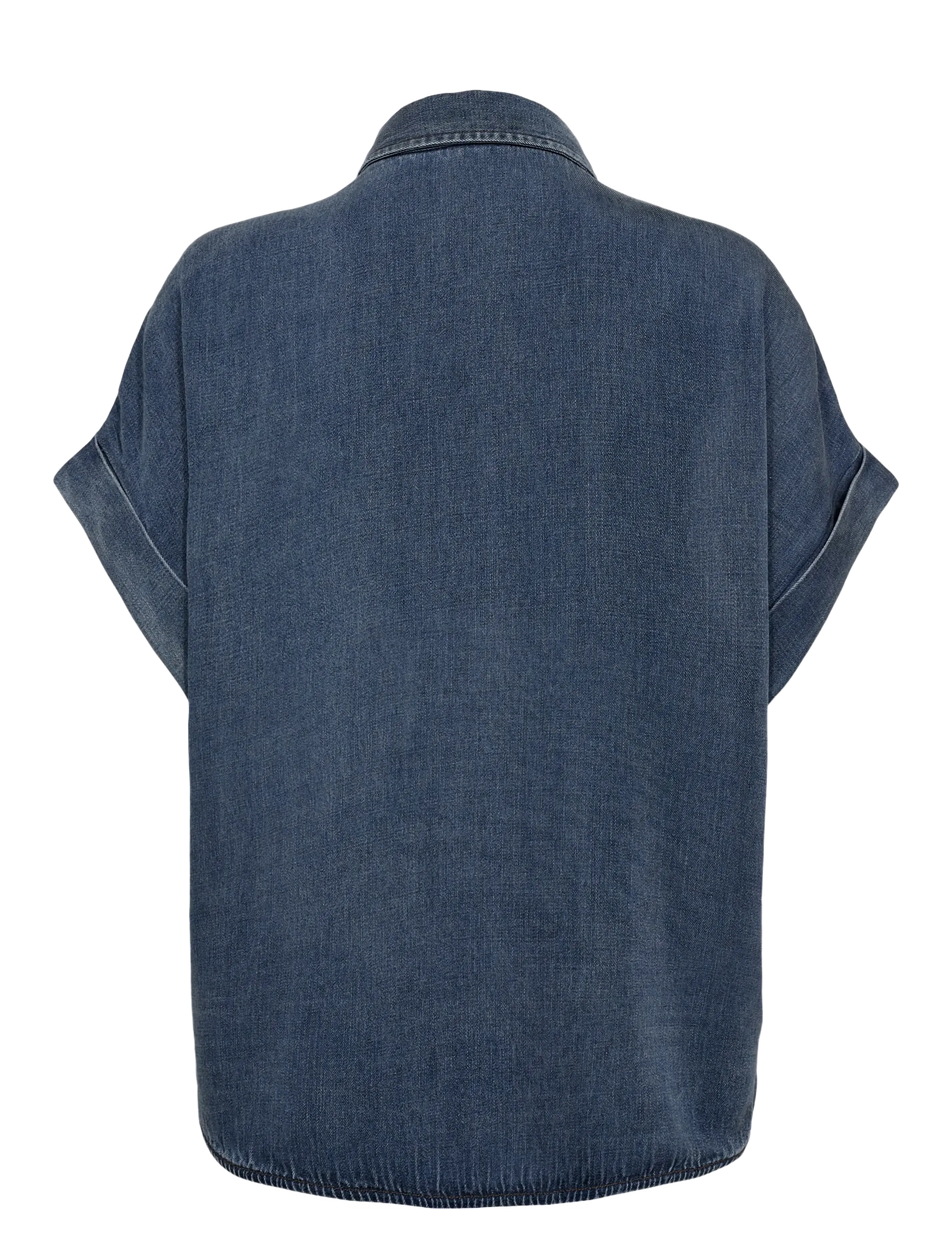 Nümph - NUELIDA SLEEVELESS SHIRT - jeanshemden - snow washed denim - 2
