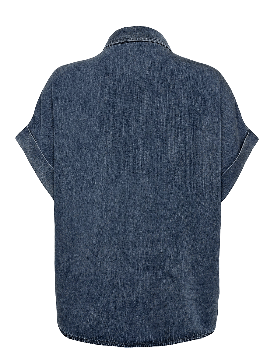 Nümph - NUELIDA SLEEVELESS SHIRT - jeansskjortor - snow washed denim - 2