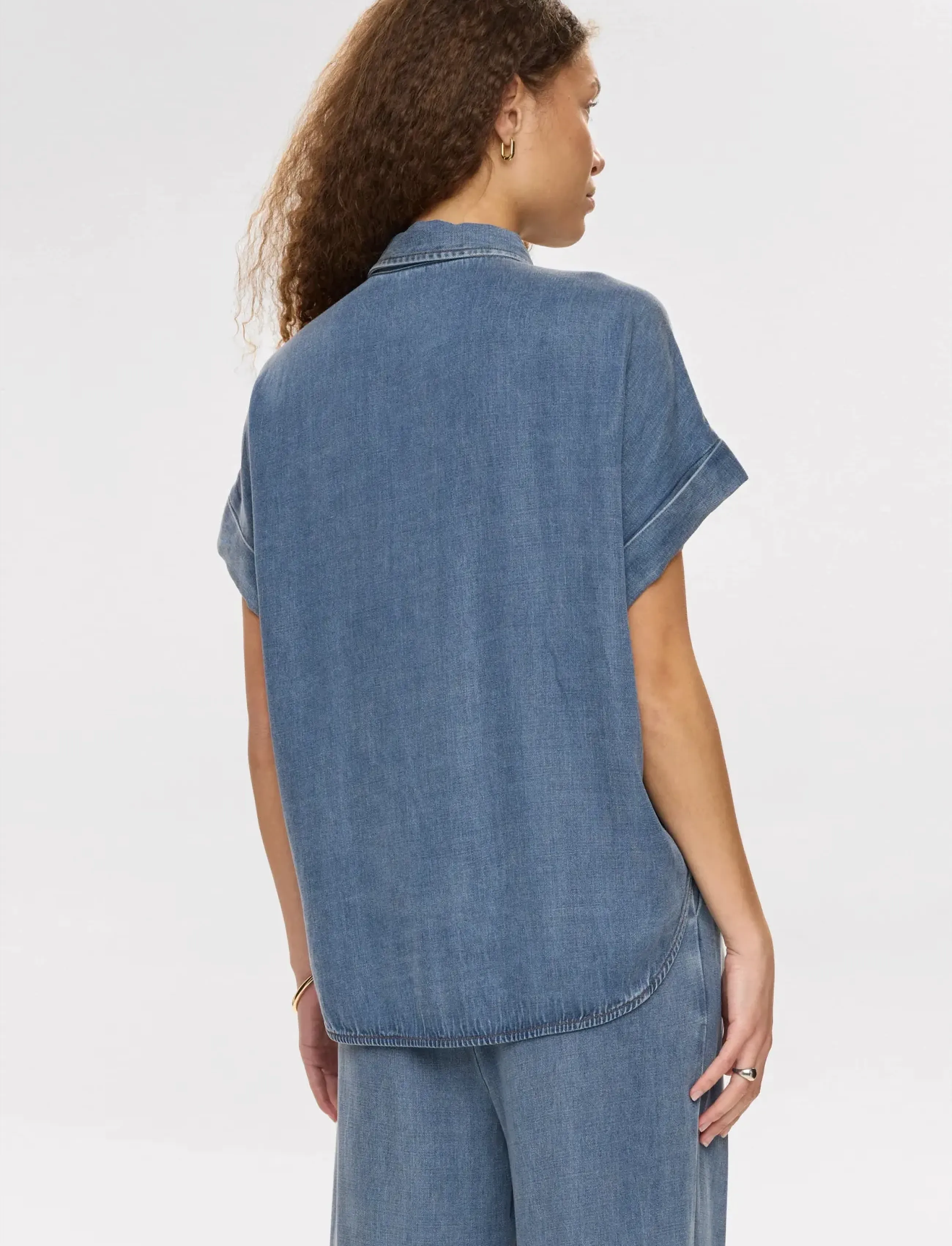 Nümph - NUELIDA SLEEVELESS SHIRT - jeanshemden - snow washed denim - 3
