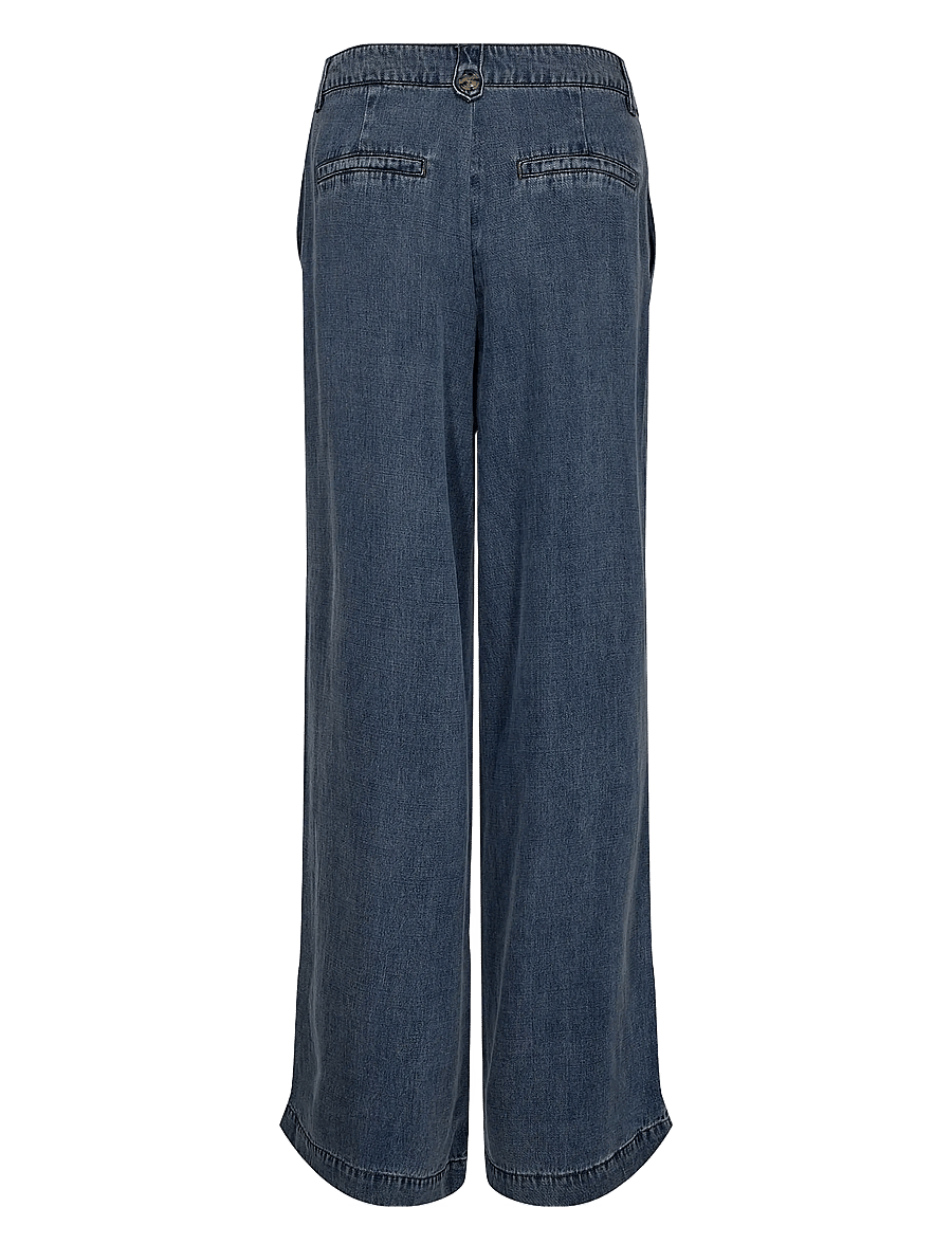Nümph - NUELIDA PANTS - wide leg jeans - snow washed denim - 2