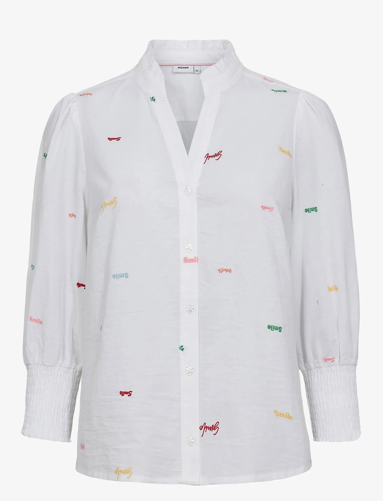 Nümph - NUJOYA SHIRT - långärmade skjortor - bright white - 1
