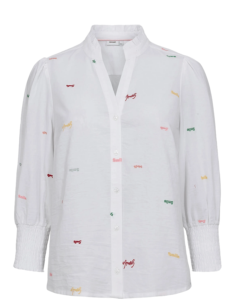 Nümph - NUJOYA SHIRT - långärmade skjortor - bright white - 1