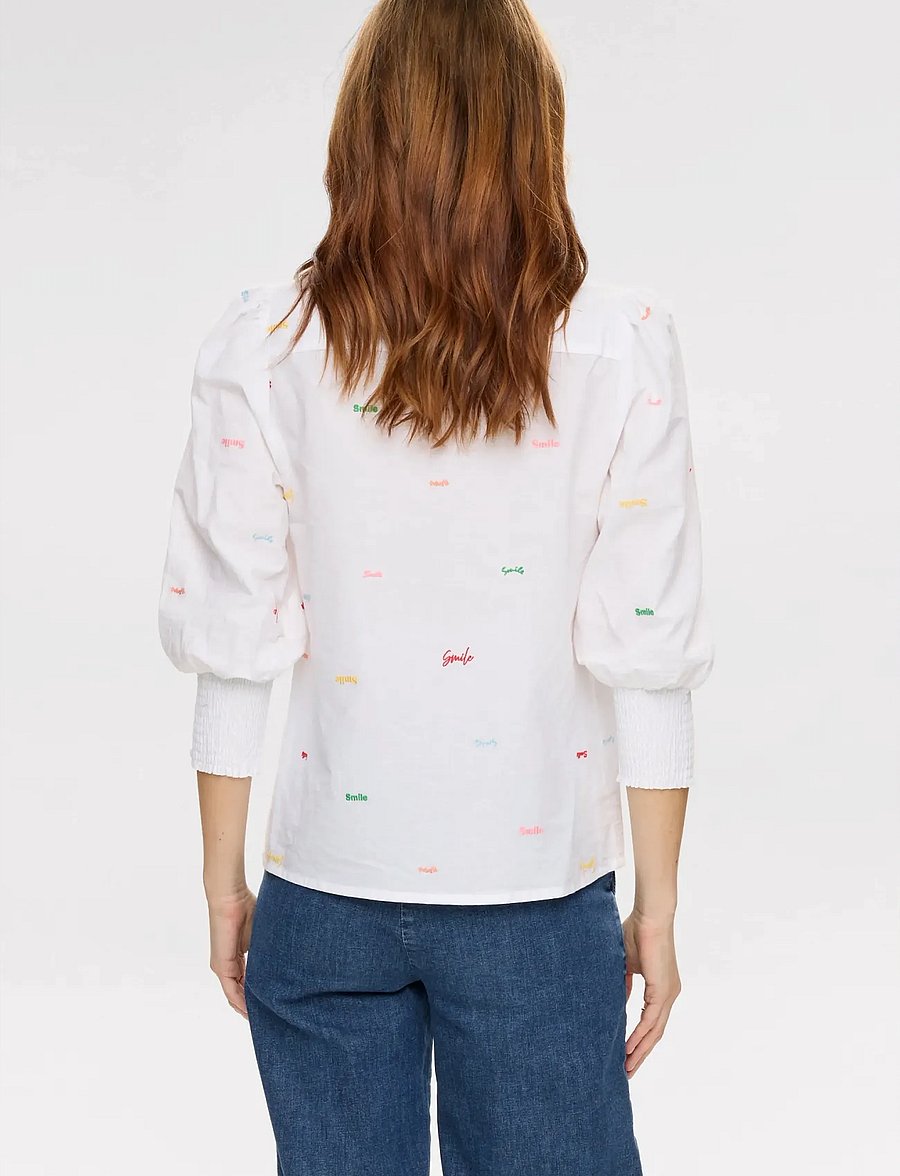 Nümph - NUJOYA SHIRT - langärmlige hemden - bright white - 3