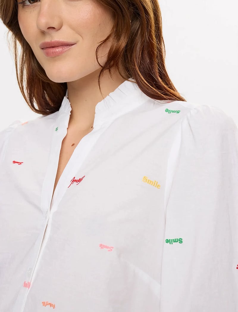 Nümph - NUJOYA SHIRT - långärmade skjortor - bright white - 5