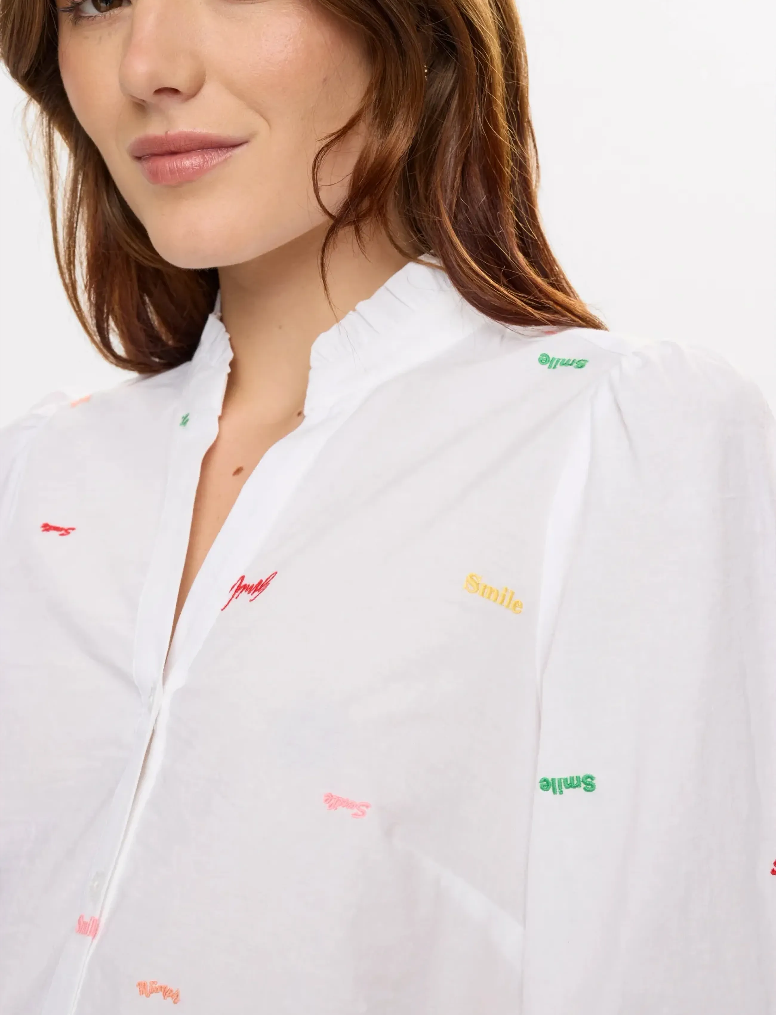 Nümph - NUJOYA SHIRT - pitkähihaiset kauluspaidat - bright white - 5